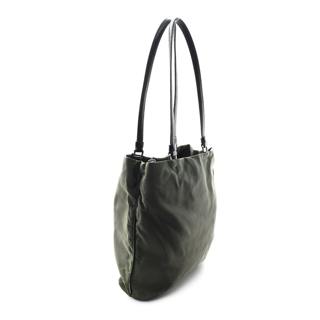 Tessuto Nylon Shopping Tote Green