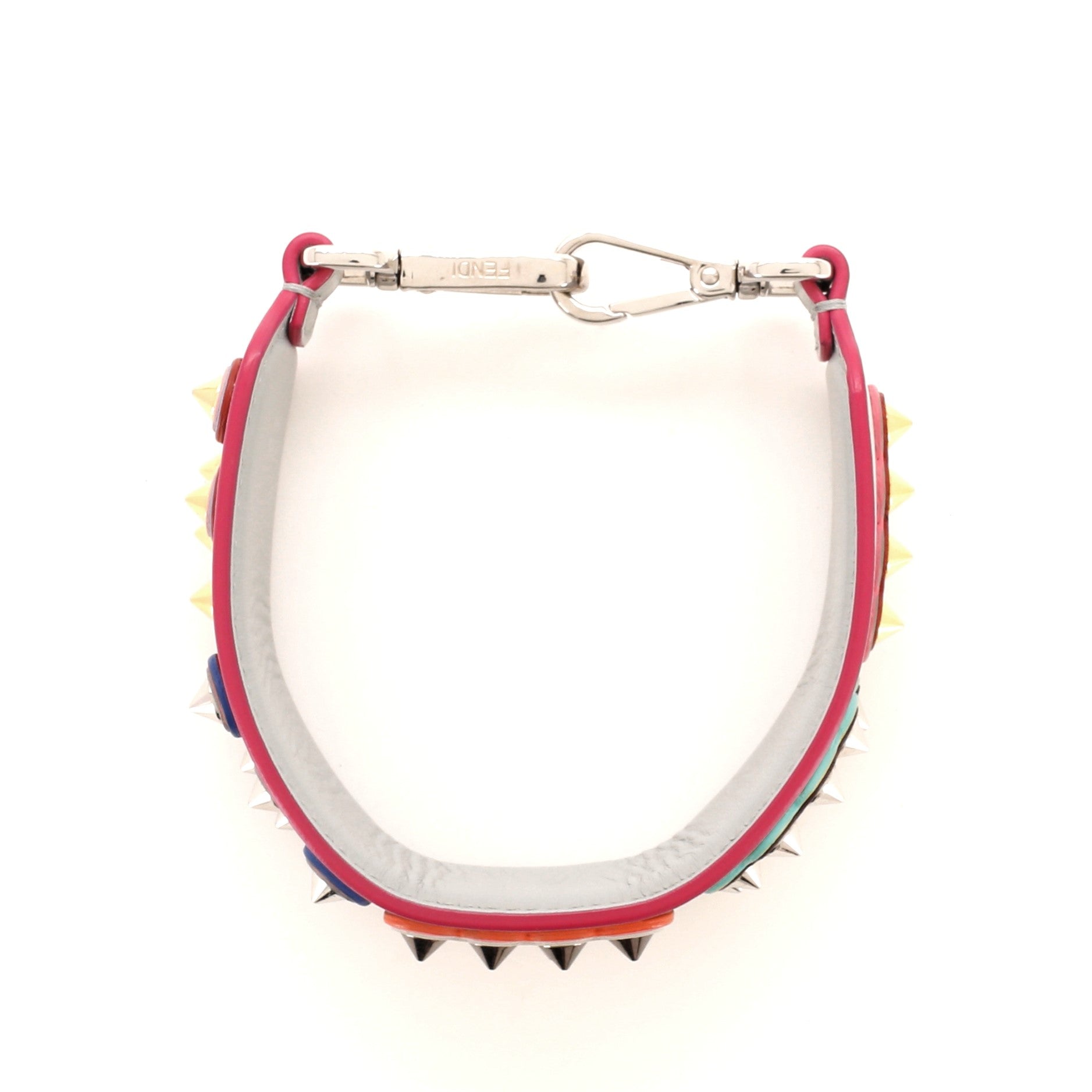 Logo Mini Strap You Short Shoulder Strap Studded Leather
