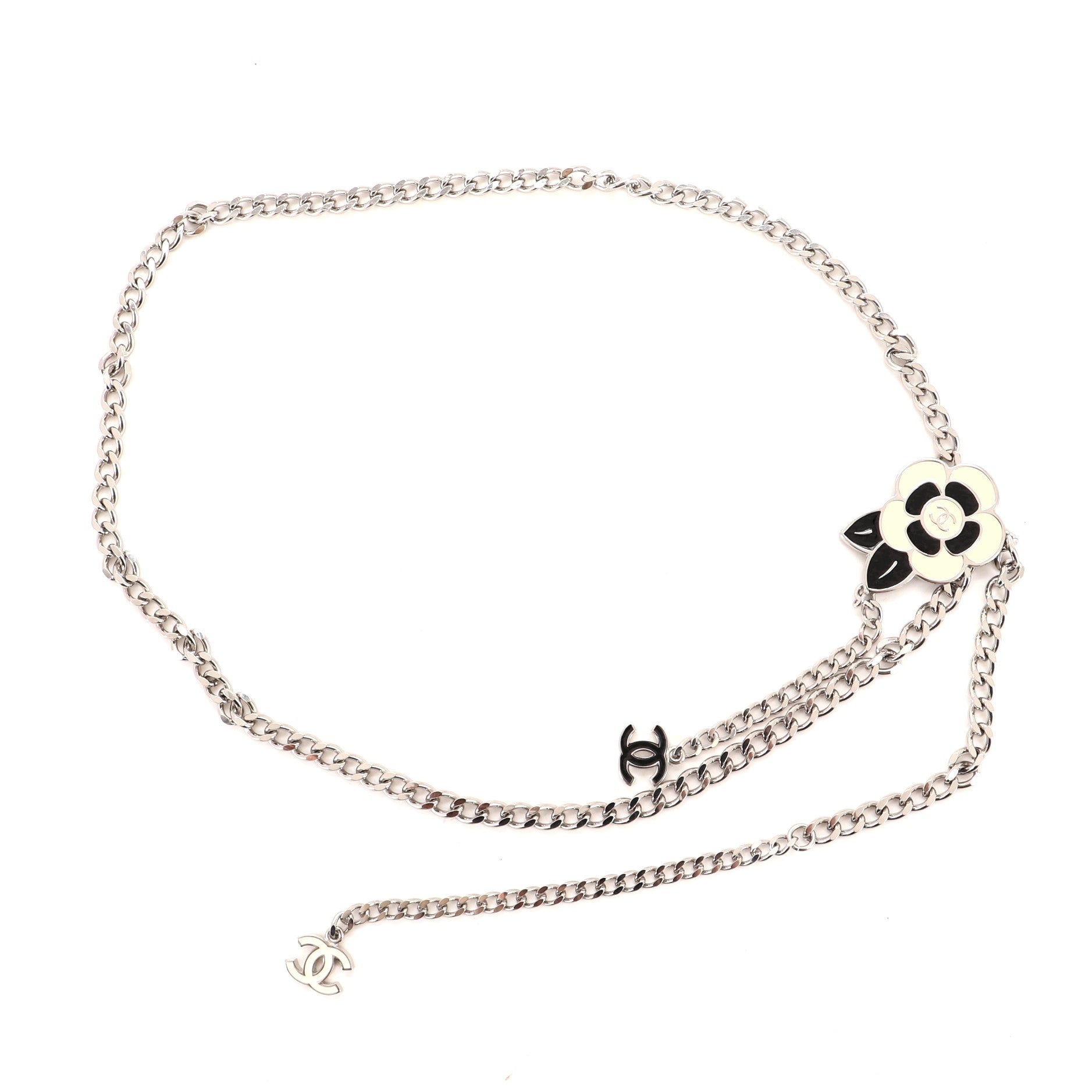 Camellia Chain Belt Metal with Enamel 110