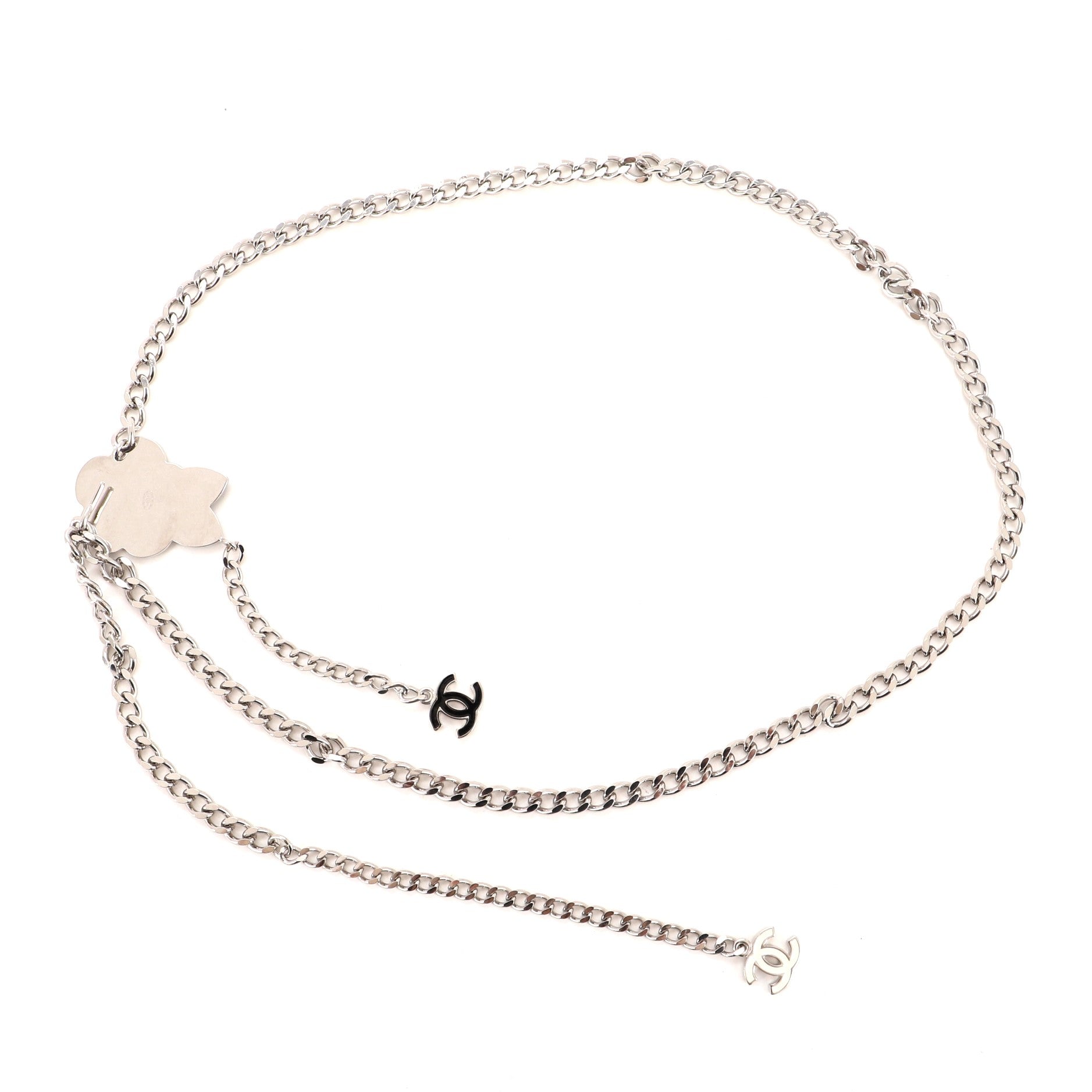 Camellia Chain Belt Metal with Enamel 110