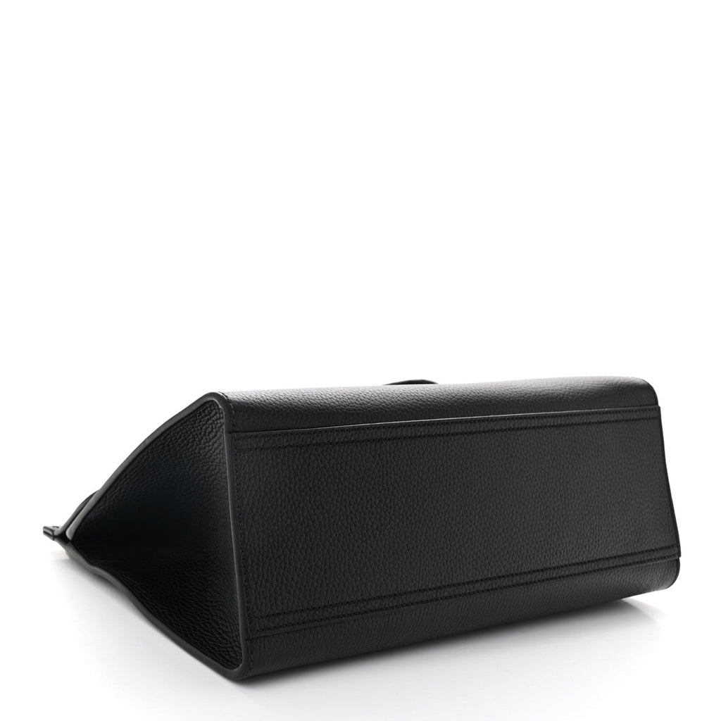 Calfskin Small GG Marmont Top Handle Bag Black