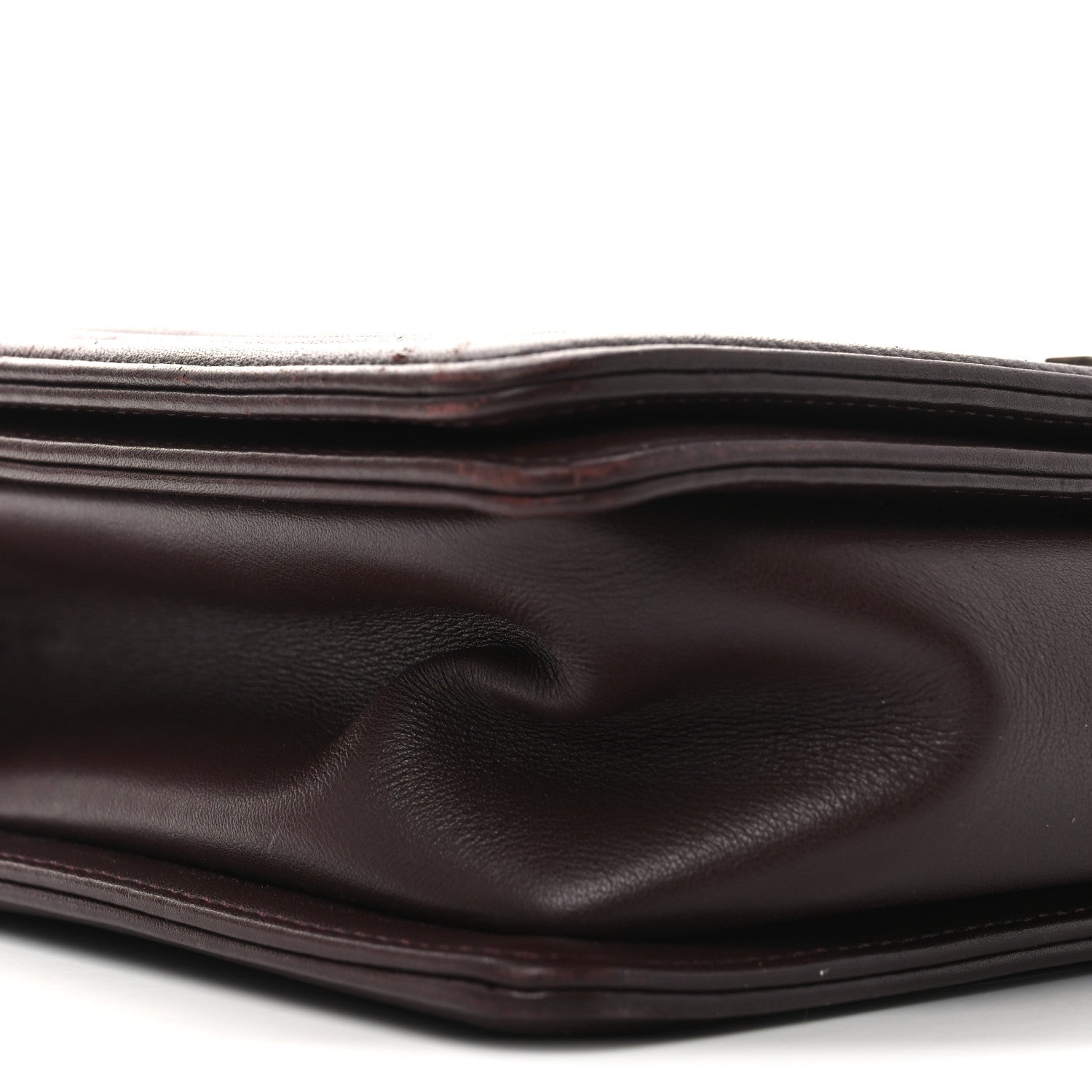 Calfskin Chevron Quilted New Medium Boy Flap Burgundy