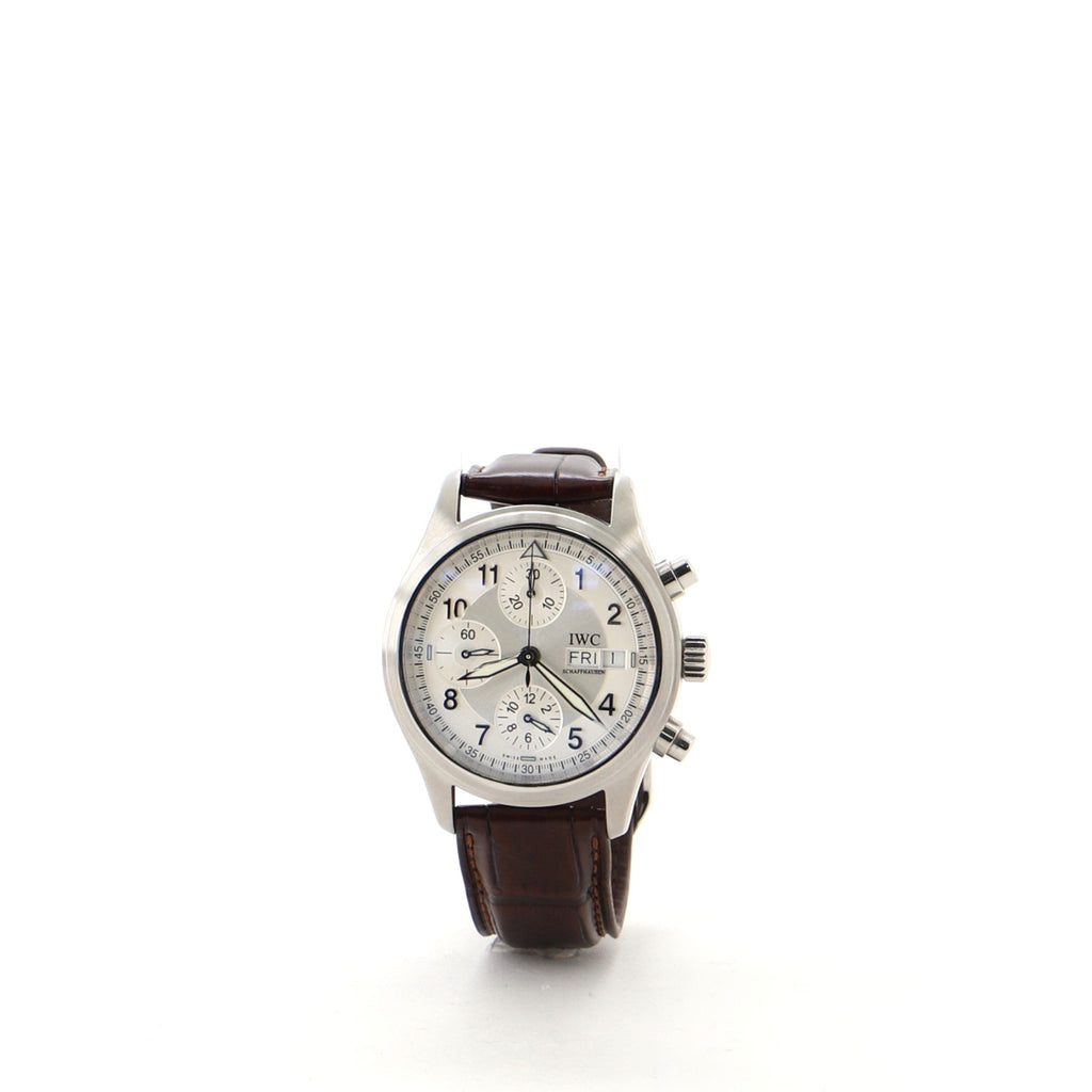 Pilot Spitfire Chronograph Automatic Watch Stainless Steel and Alligator 39