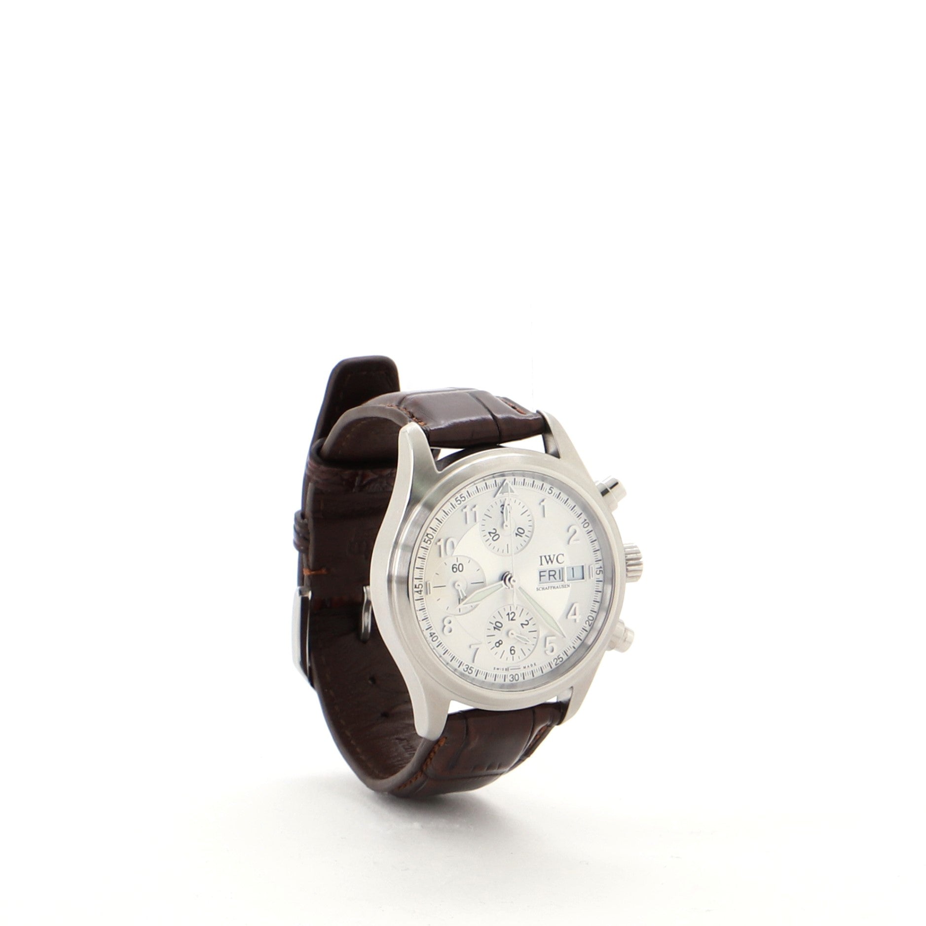 Pilot Spitfire Chronograph Automatic Watch Stainless Steel and Alligator 39