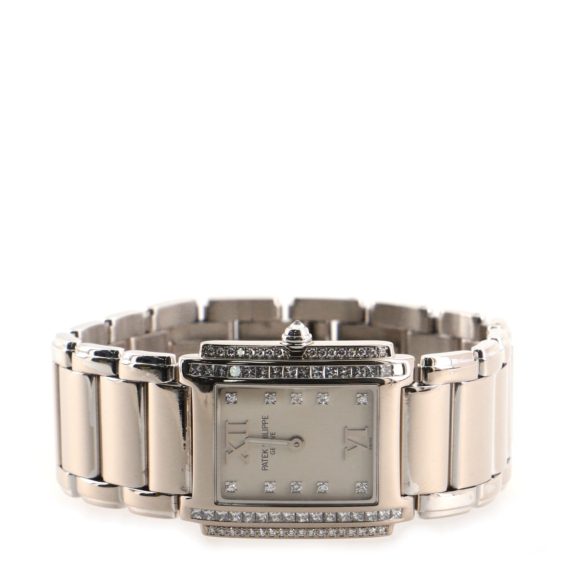 Twenty-4 Quartz Watch White Gold with Diamond Dial and Bezel 25