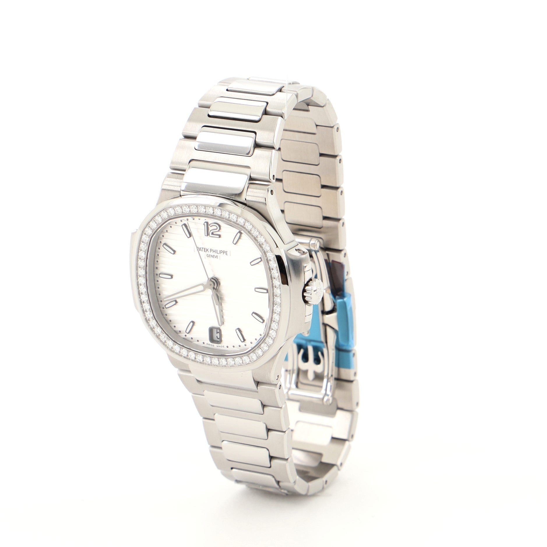 Nautilus Automatic Watch Stainless Steel with Diamond Bezel 35