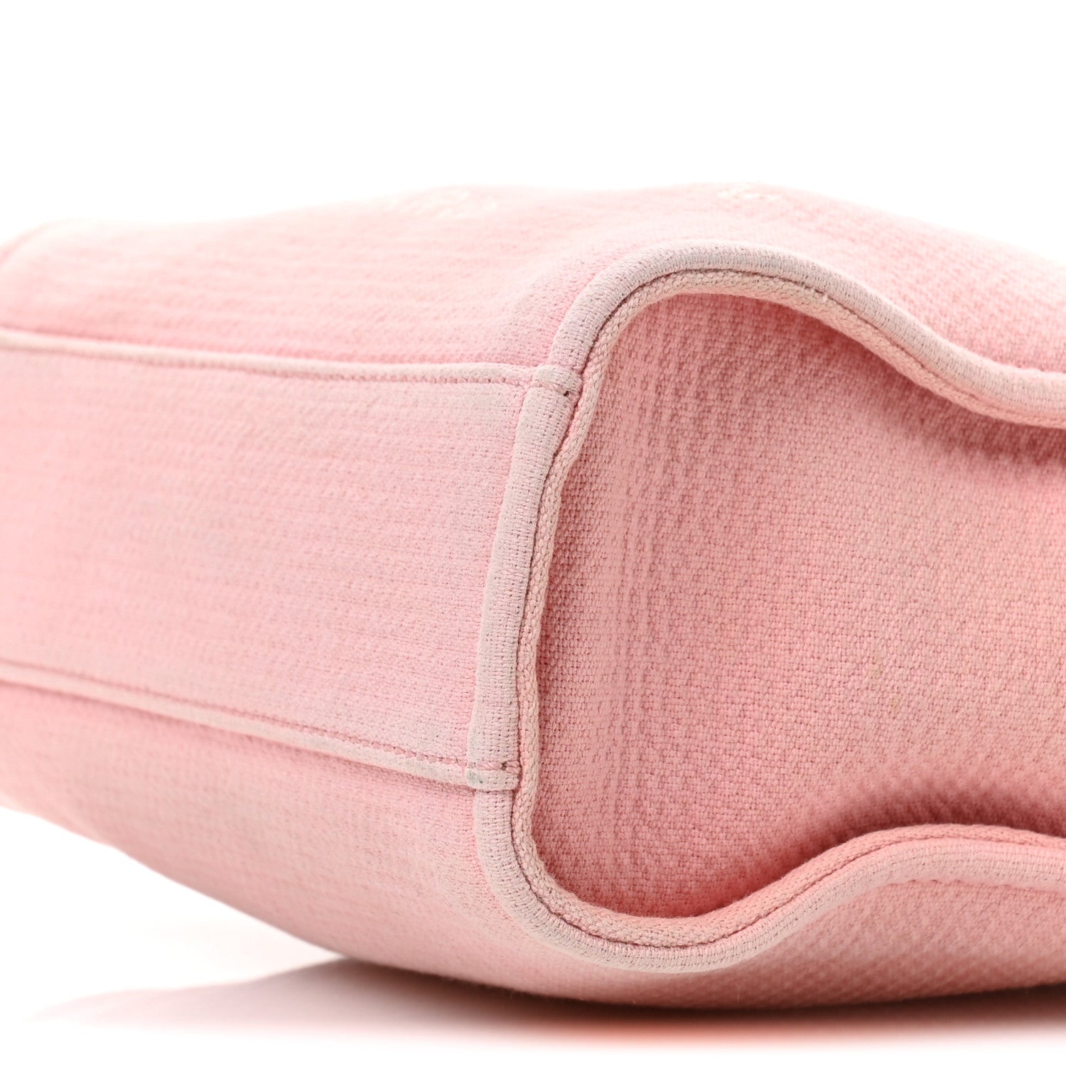 Mixed Fibers Calfskin Mini Deauville Tote Rose Pink