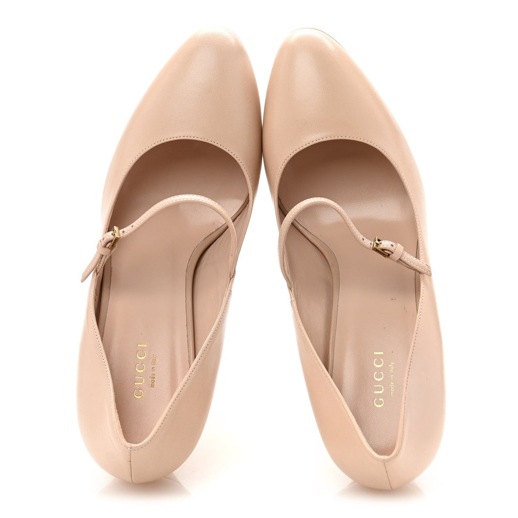 Malaga Kid Mary Jane Angel Platform High Heel Pumps 40.5 Skin Rose