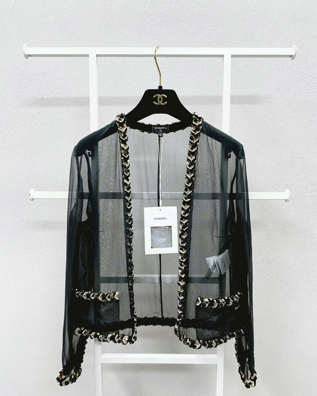 Chanel 21K black and silk organza Jacket and Dress