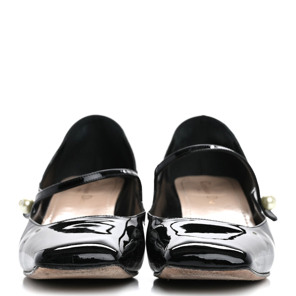 Patent Square Mary-Jane Pumps 40 Black