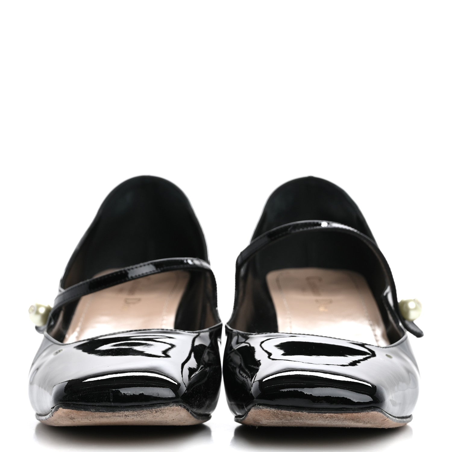 Patent Square Mary-Jane Pumps 40 Black