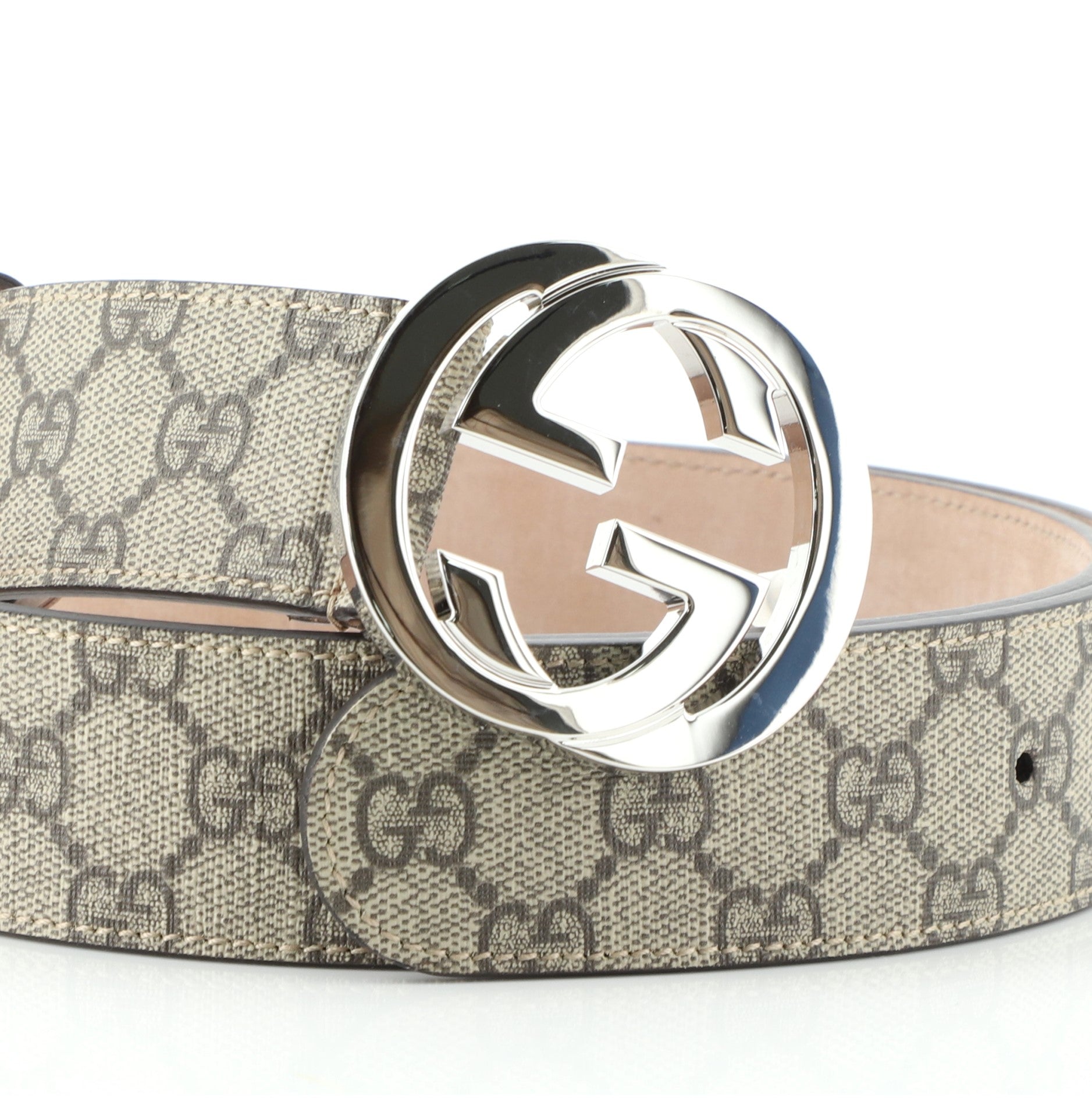 Interlocking G Belt GG Coated Canvas Wide 95