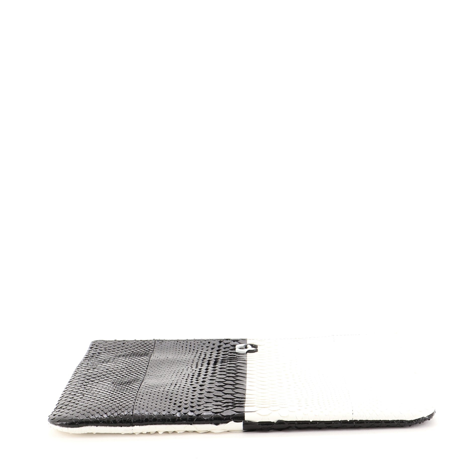 Bicolor O Case Clutch Python Medium