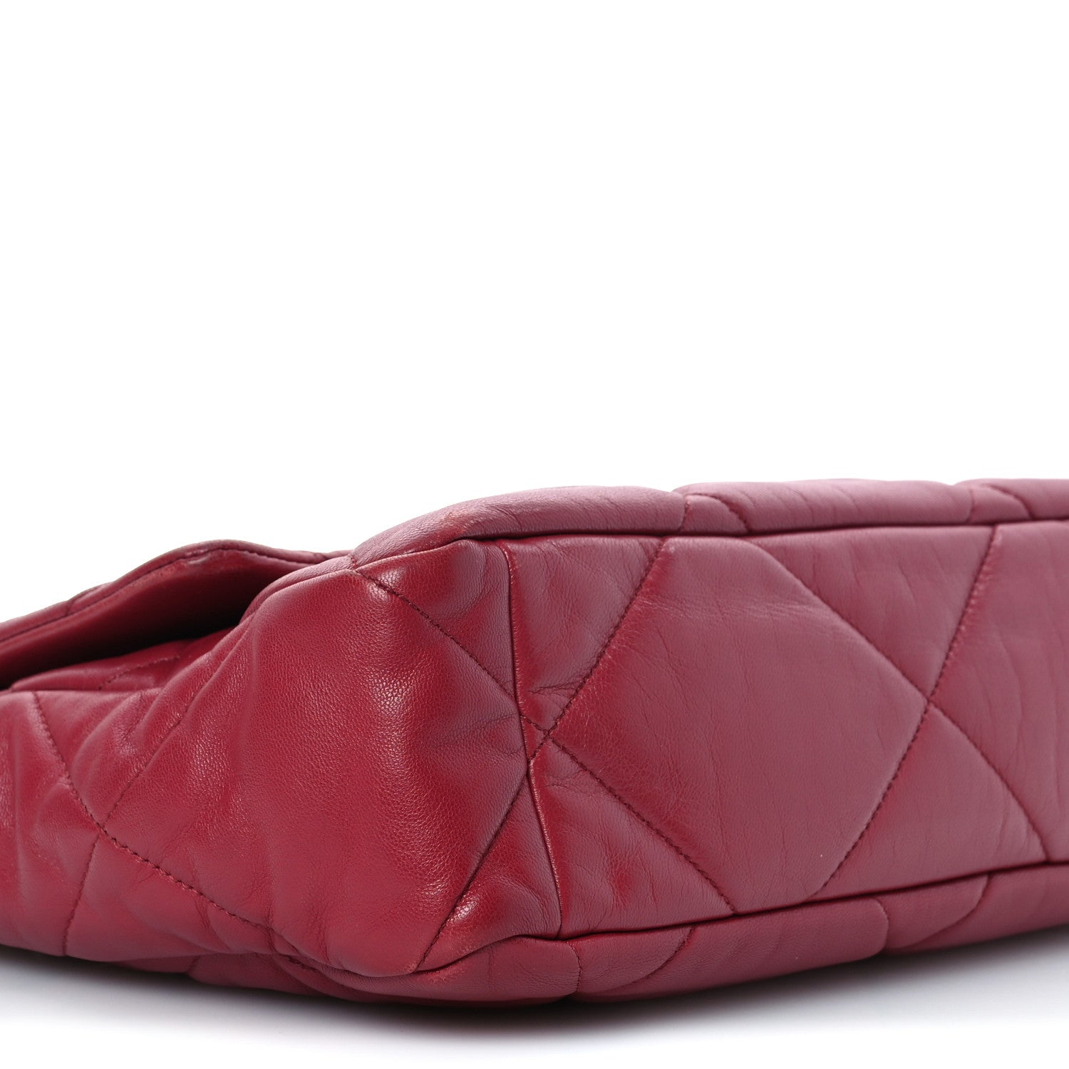Goatskin Quilted Large Chanel 19 Flap Dark Pink