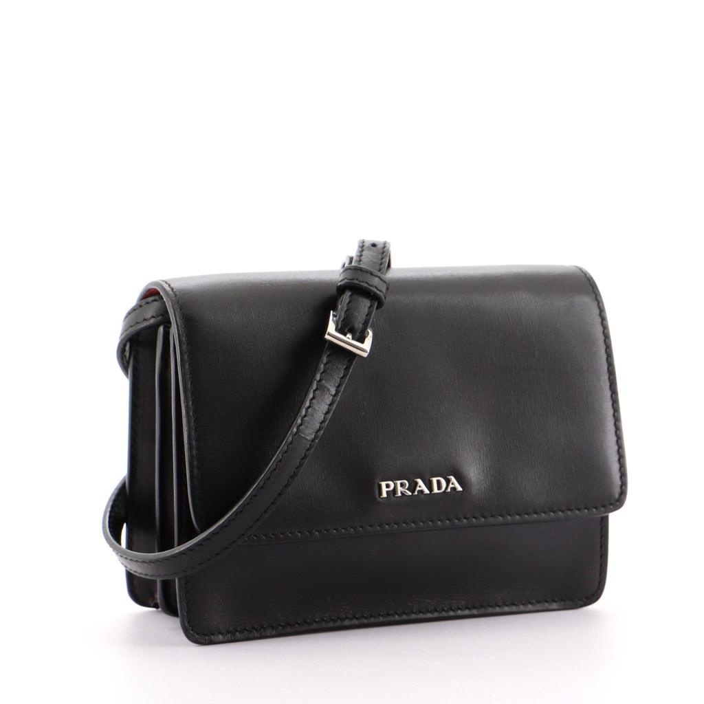Flap Crossbody Bag Saffiano Leather Mini