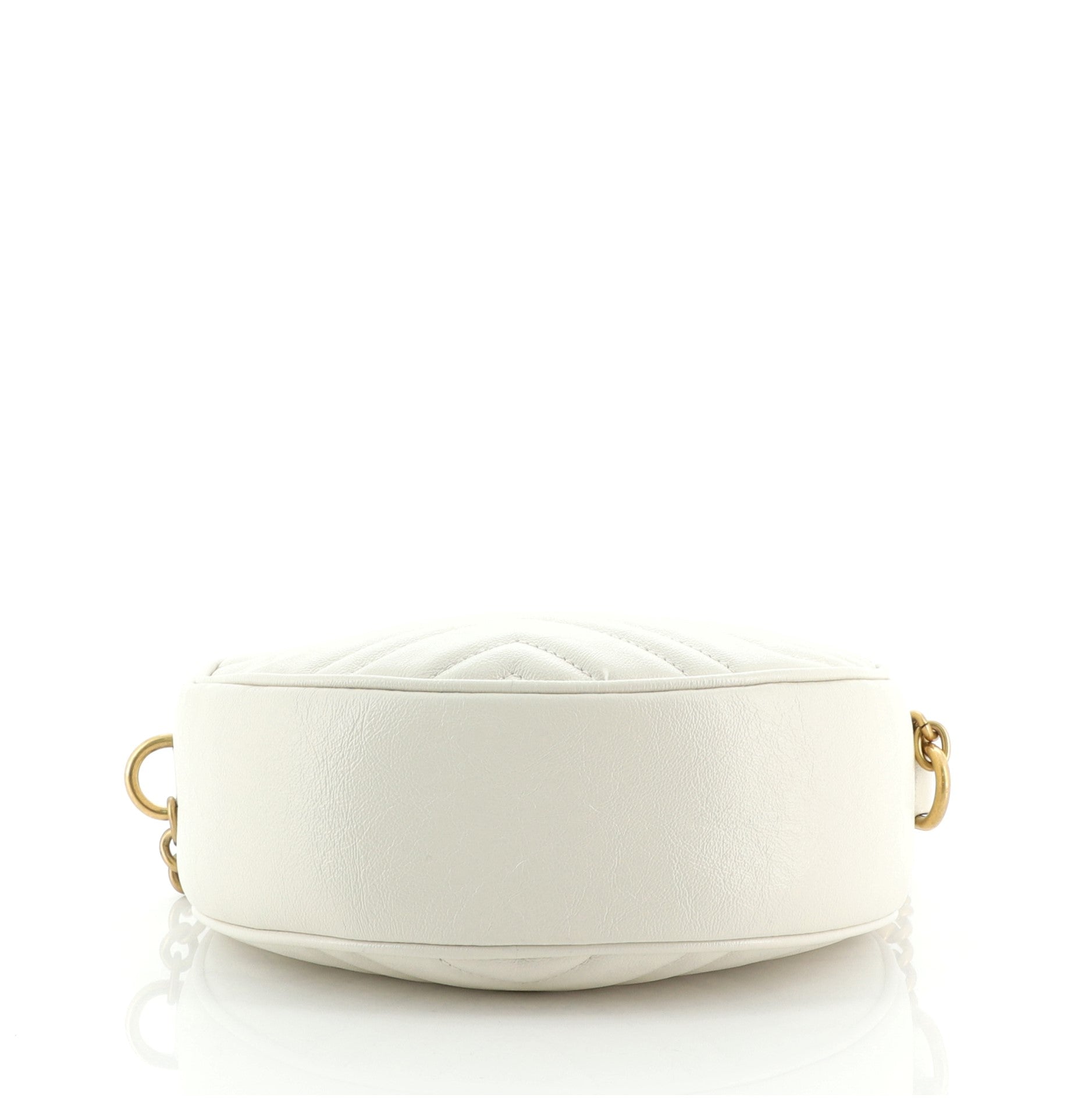 GG Marmont Round Shoulder Bag Matelasse Leather Mini