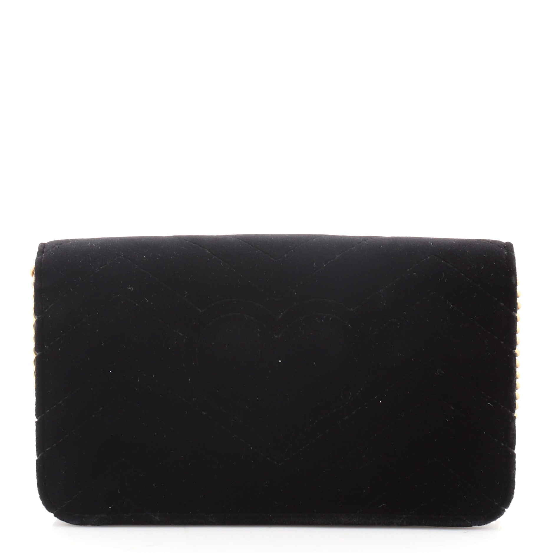 GG Marmont Chain Flap Bag Matelasse Velvet Mini