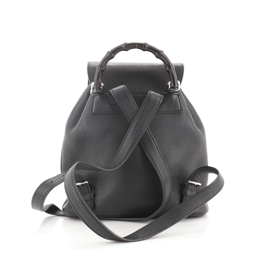 Bamboo Tassel Backpack Leather Mini