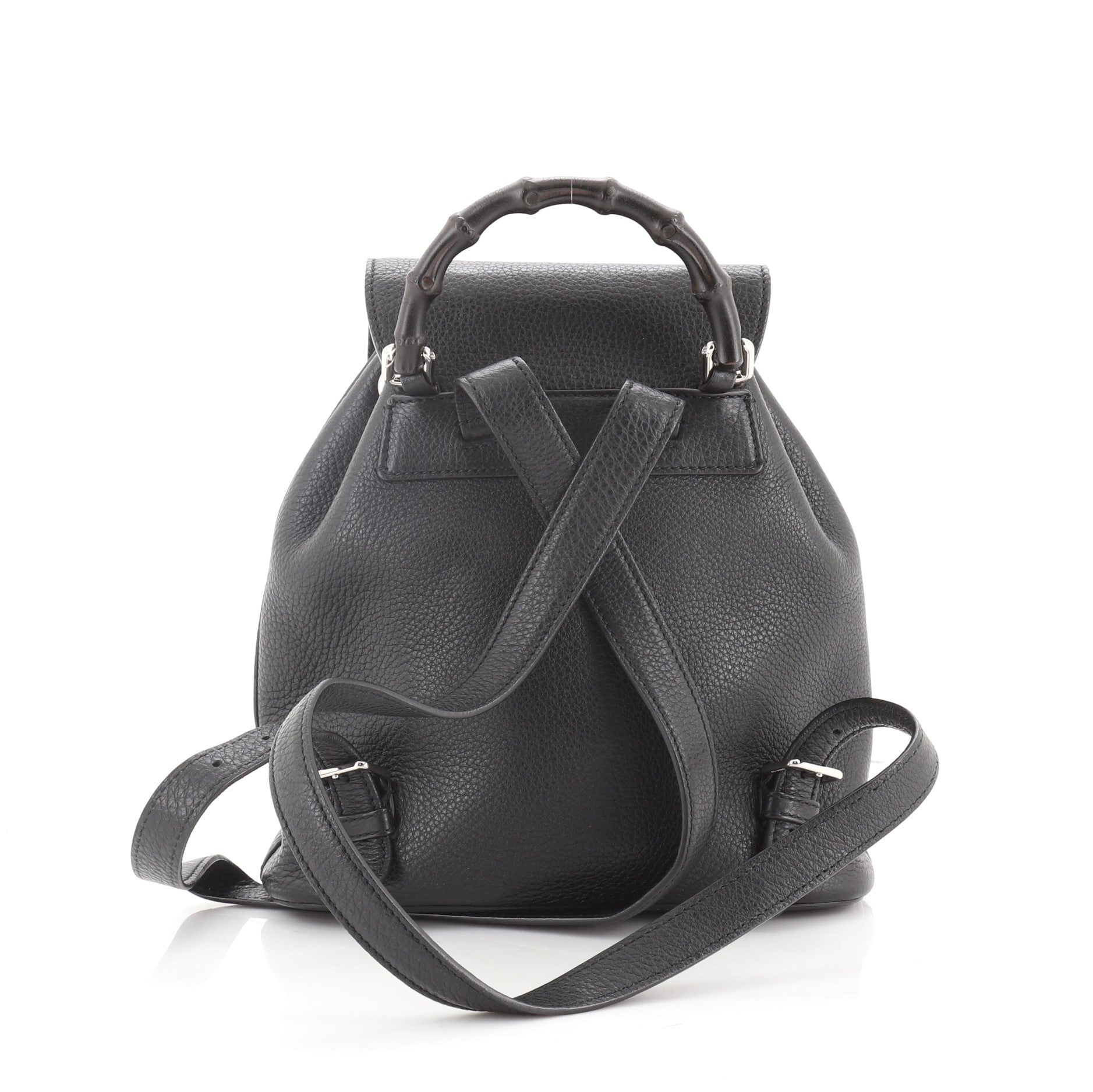 Bamboo Tassel Backpack Leather Mini