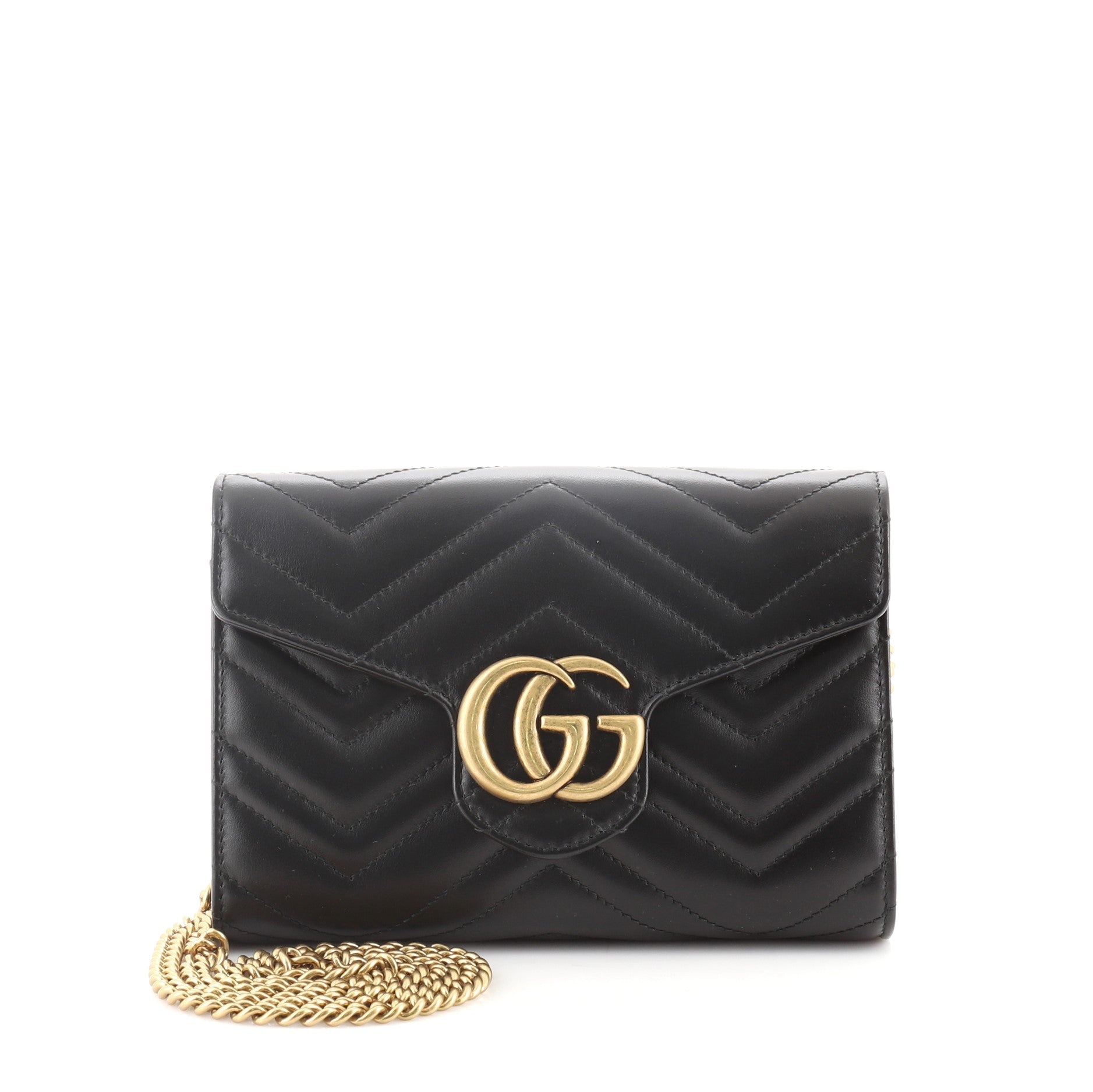 GG Marmont Chain Wallet Matelasse Leather Mini