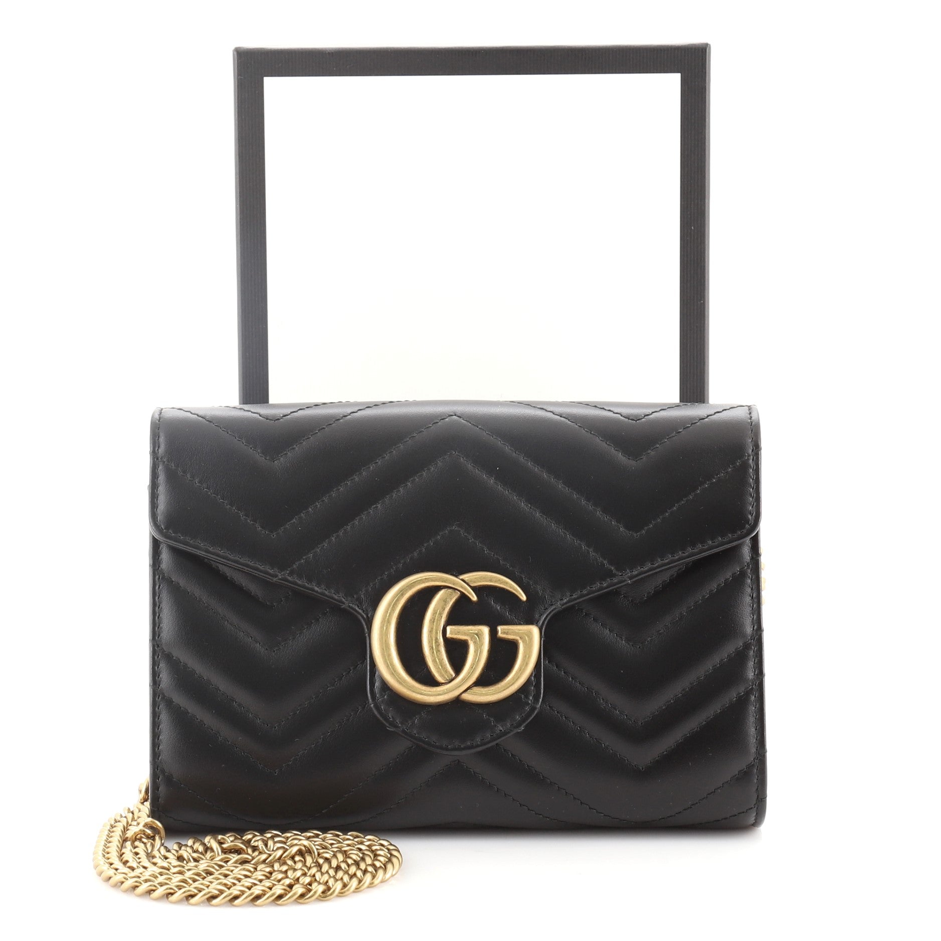 GG Marmont Chain Wallet Matelasse Leather Mini