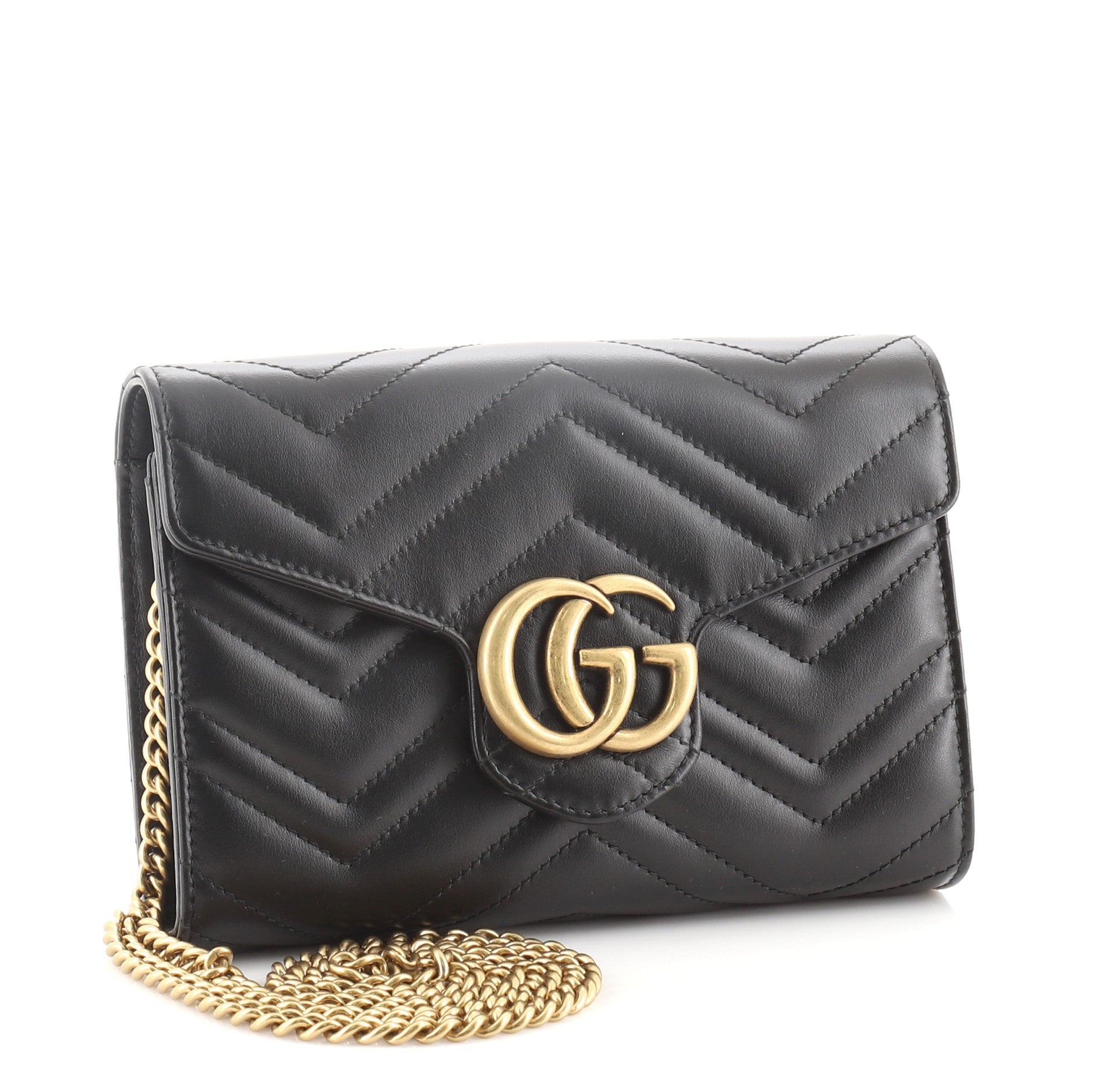 GG Marmont Chain Wallet Matelasse Leather Mini