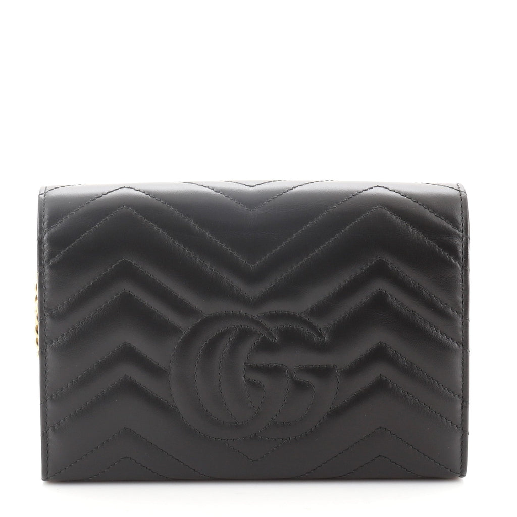 GG Marmont Chain Wallet Matelasse Leather Mini