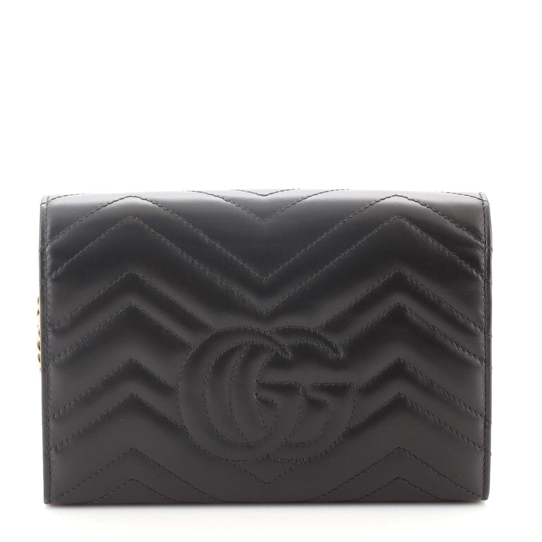 GG Marmont Chain Wallet Matelasse Leather Mini