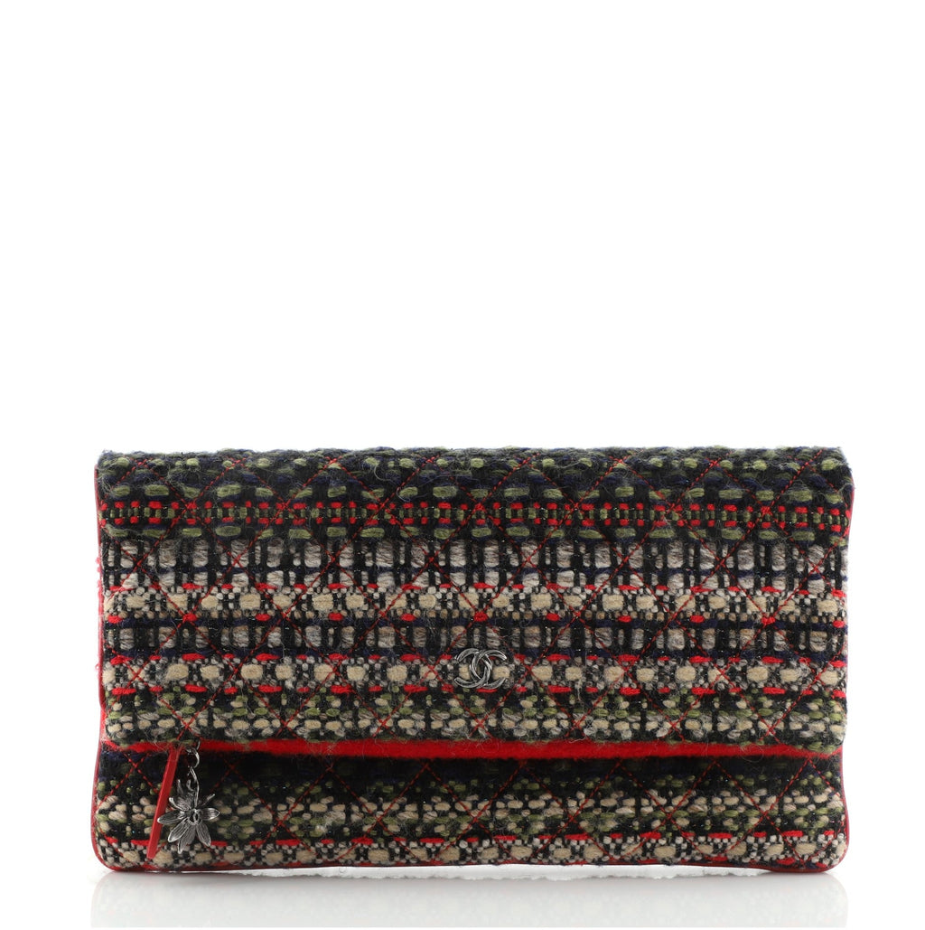 Paris-Salzburg Edelweiss Clutch Quilted Tweed