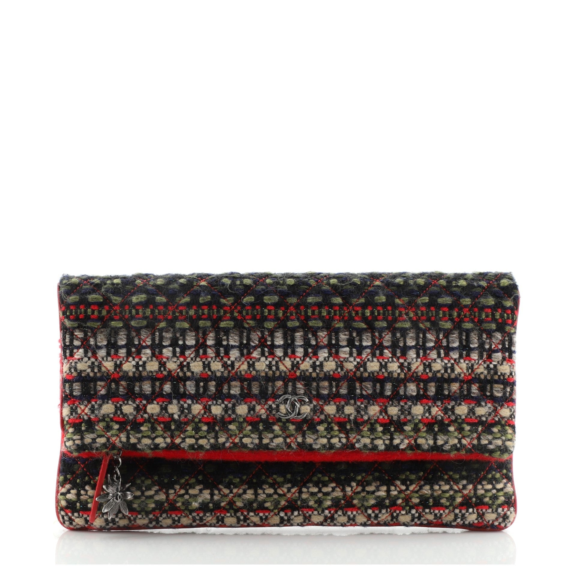 Paris-Salzburg Edelweiss Clutch Quilted Tweed