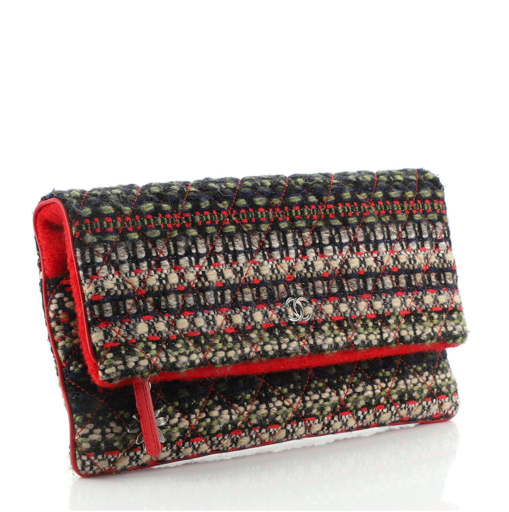 Paris-Salzburg Edelweiss Clutch Quilted Tweed