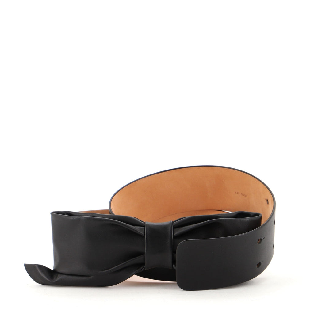 Bow Belt Leather Wide 70