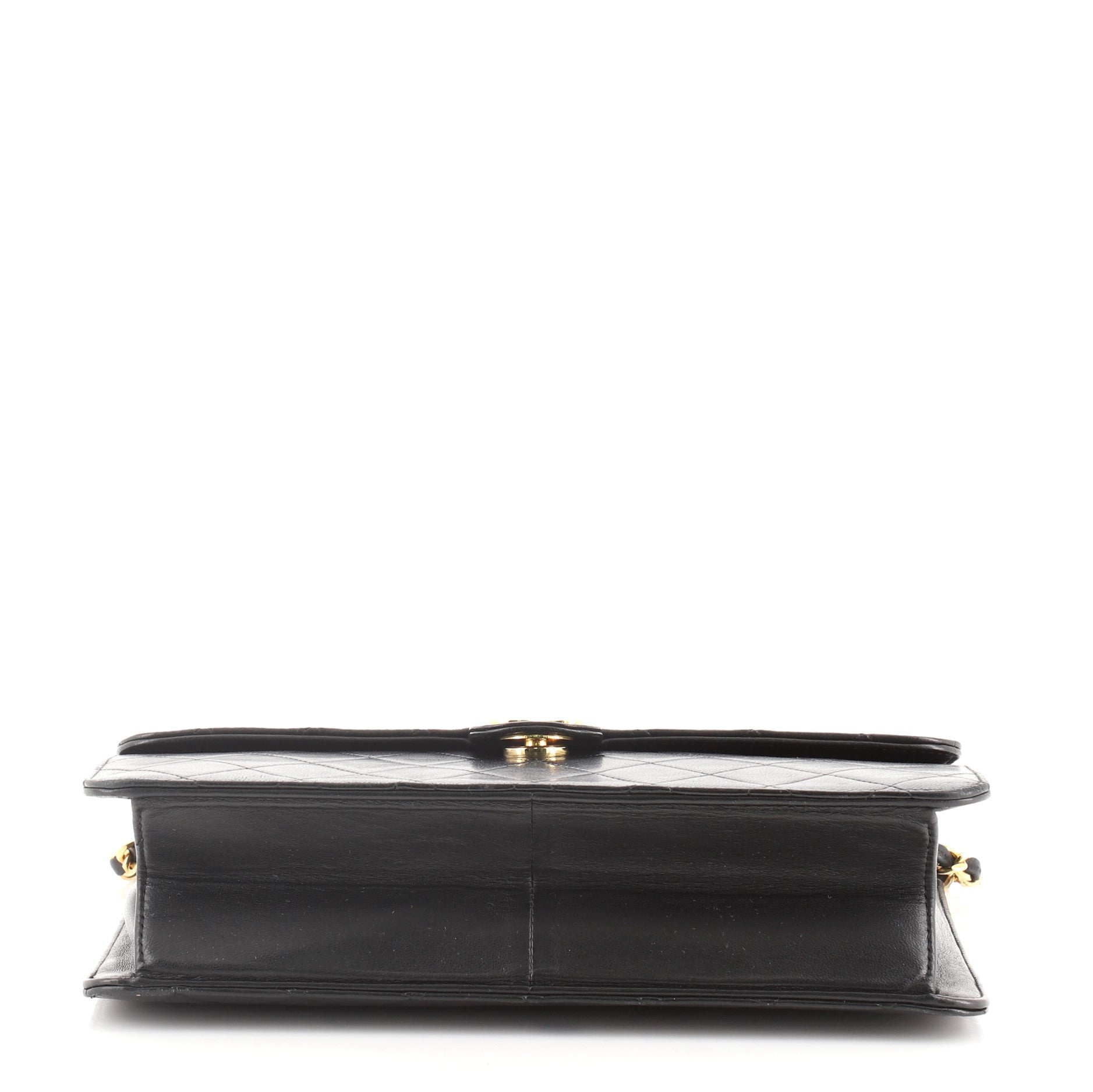 Vintage Clutch with Chain Quilted Leather Medium