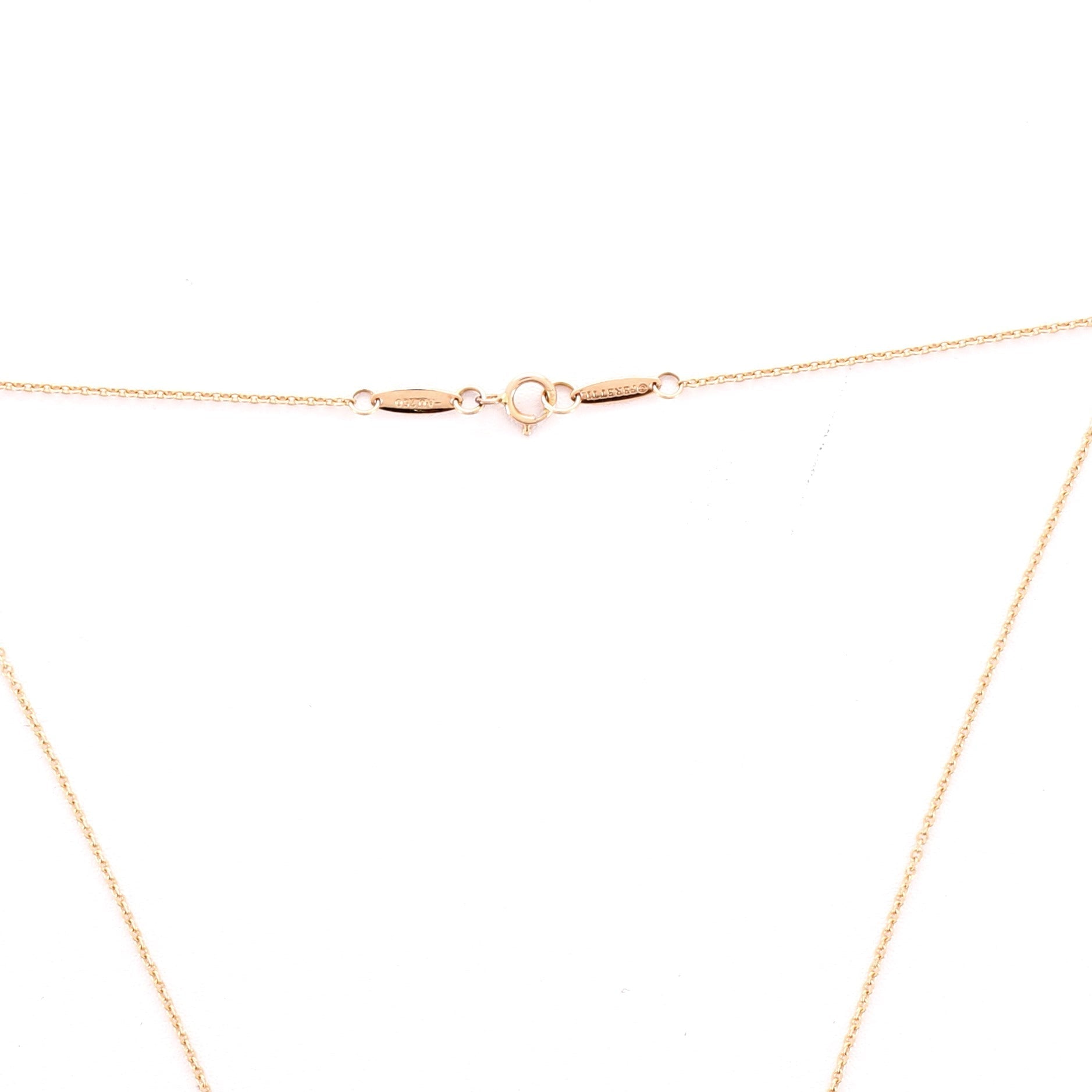 Elsa Peretti Diamonds By The Yard Necklace 18K Rose Gold with Diamond .03CT