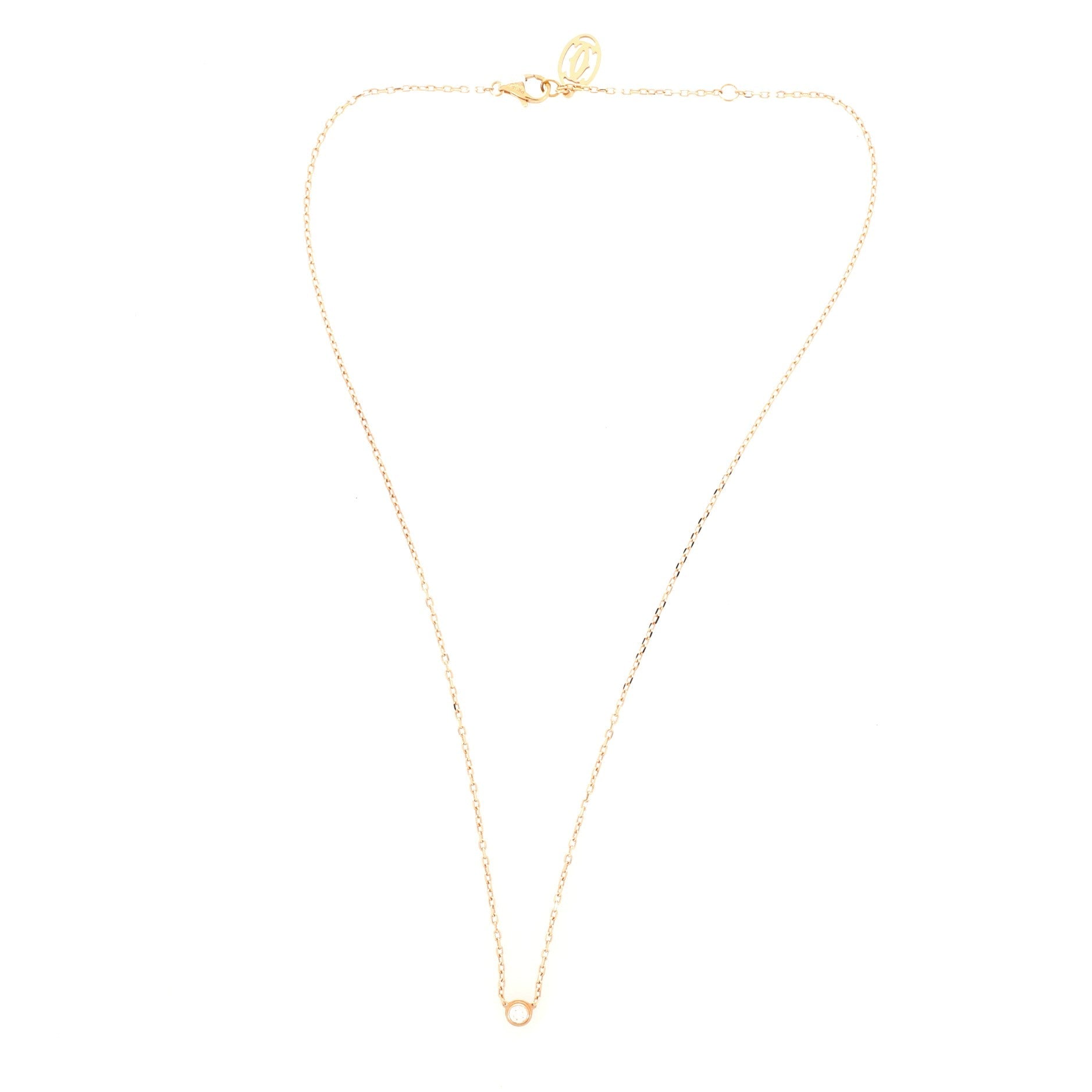 Diamants Legers Pendant Necklace 18K Rose Gold with Diamond Small