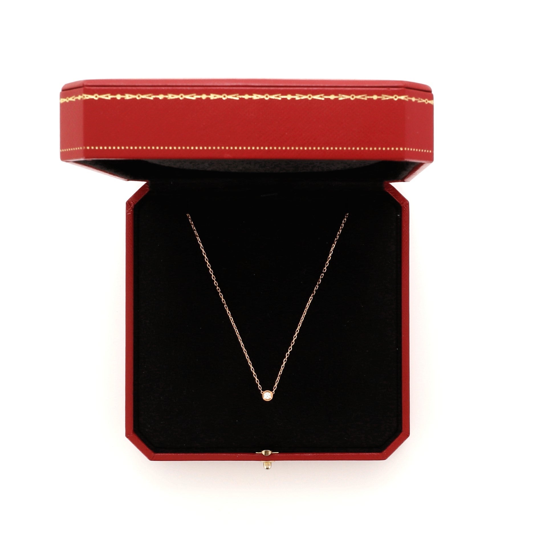 Diamants Legers Pendant Necklace 18K Rose Gold with Diamond Small