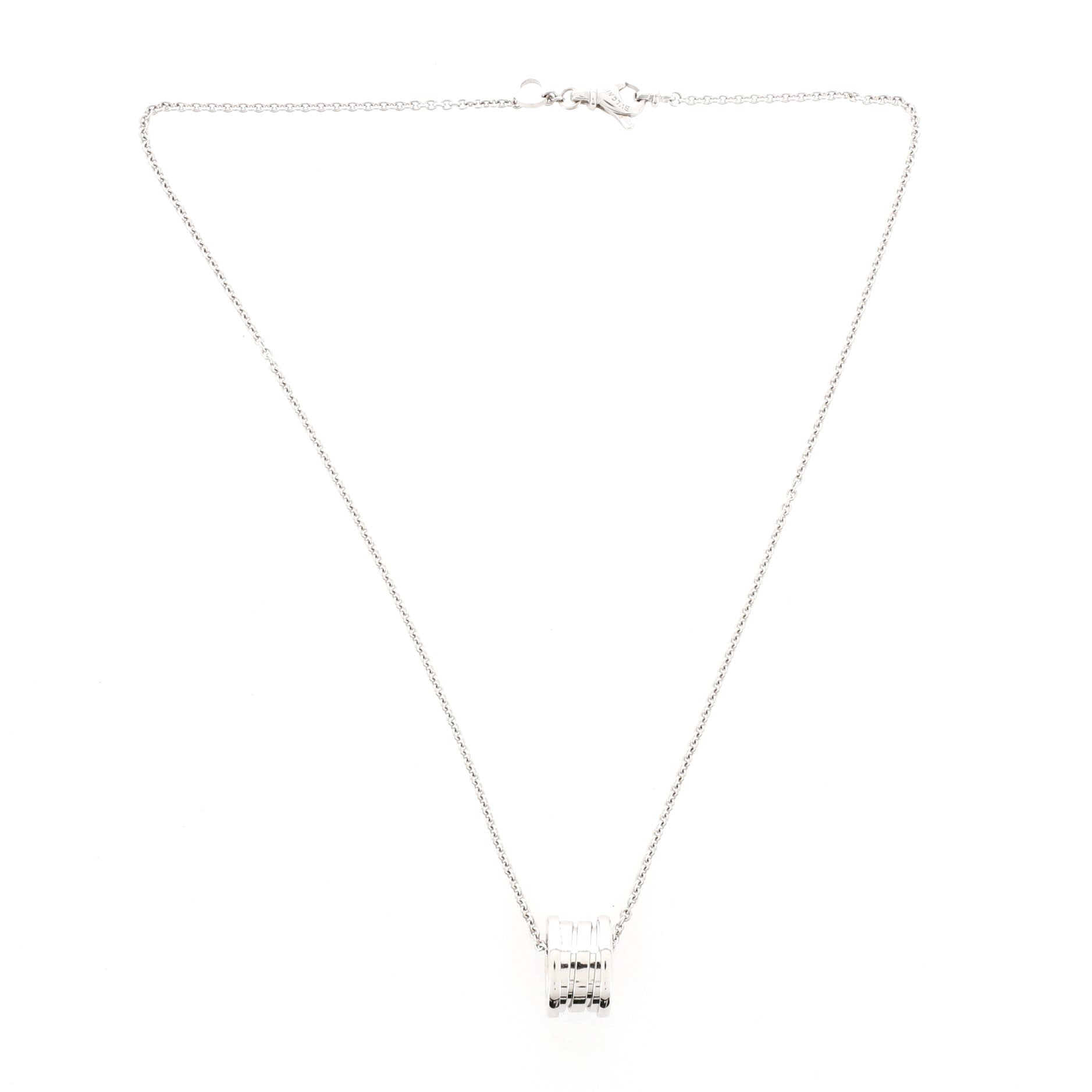 B.Zero1 Pendant Necklace 18K White Gold