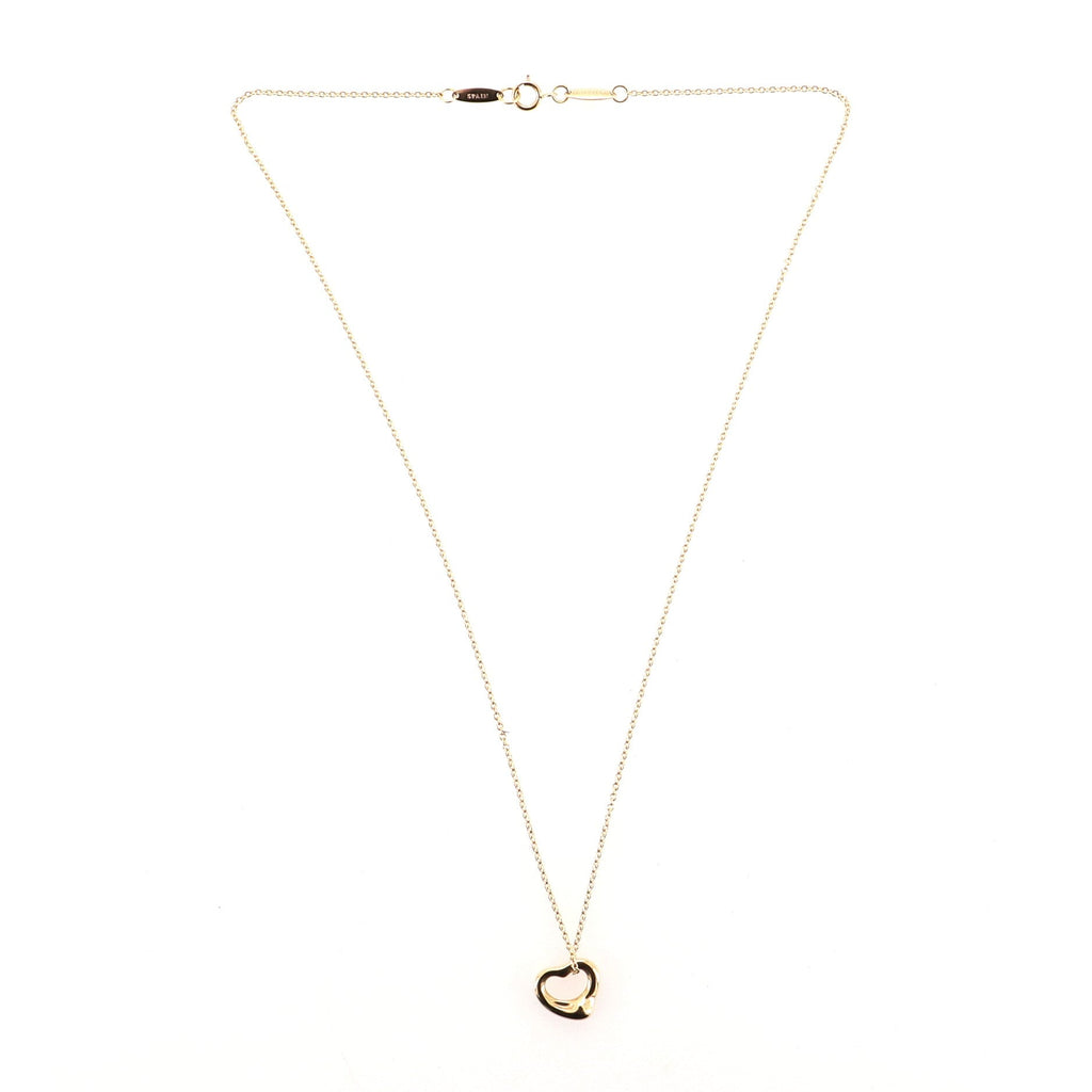Elsa Peretti Open Heart Pendant Necklace 18K Rose Gold