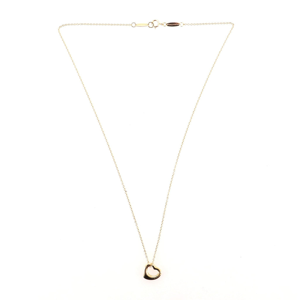 Elsa Peretti Open Heart Pendant Necklace 18K Rose Gold