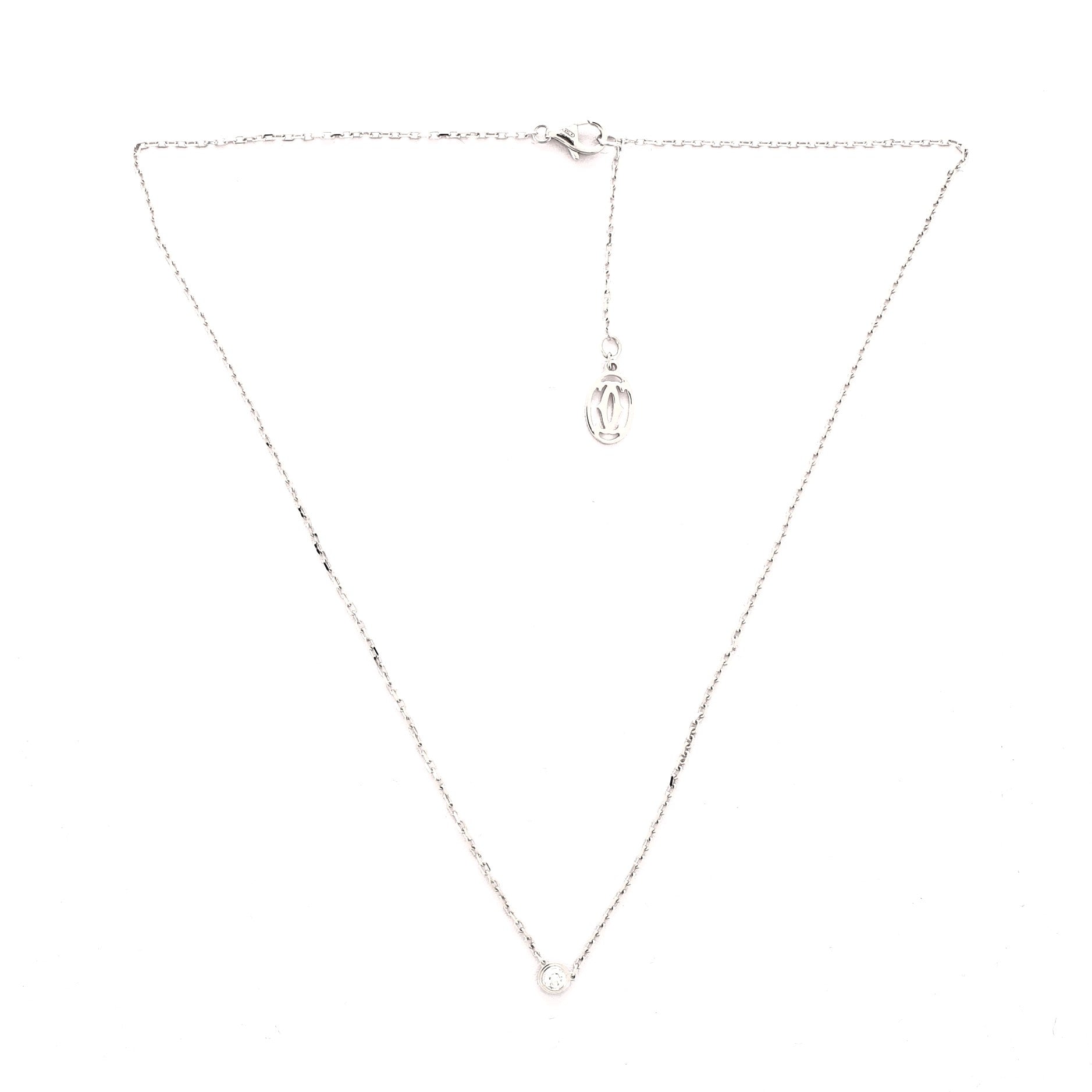 Diamants Legers Necklace 18K White Gold with Diamond Small