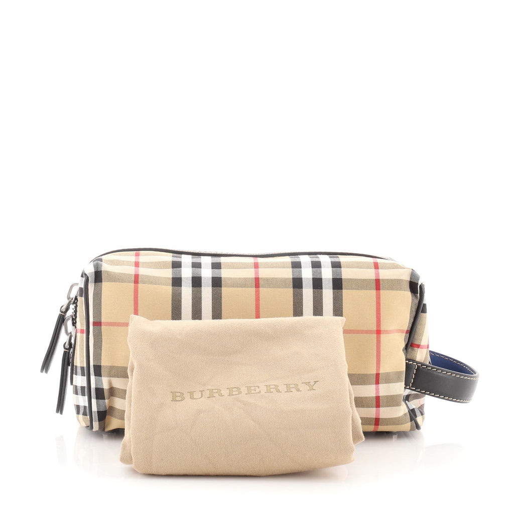 Cosmetic Pouch Vintage Check Canvas