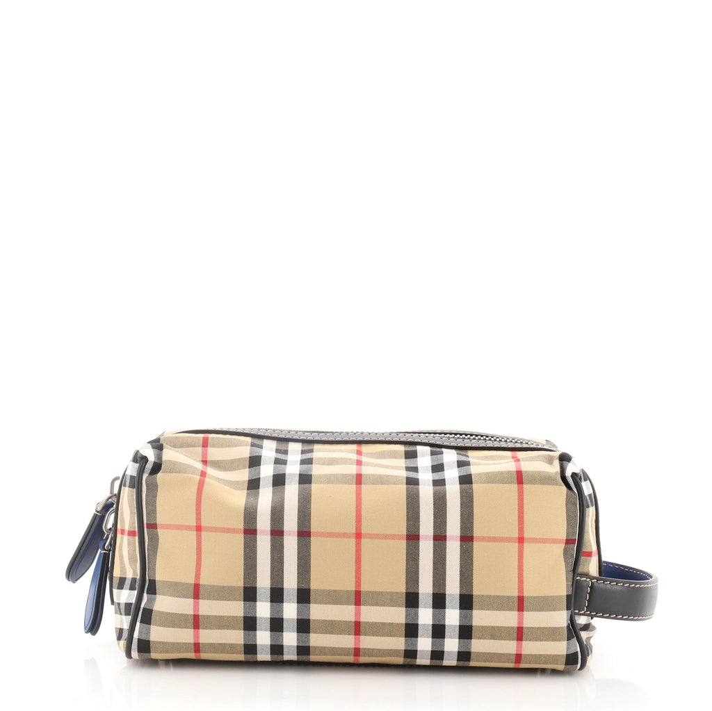 Cosmetic Pouch Vintage Check Canvas