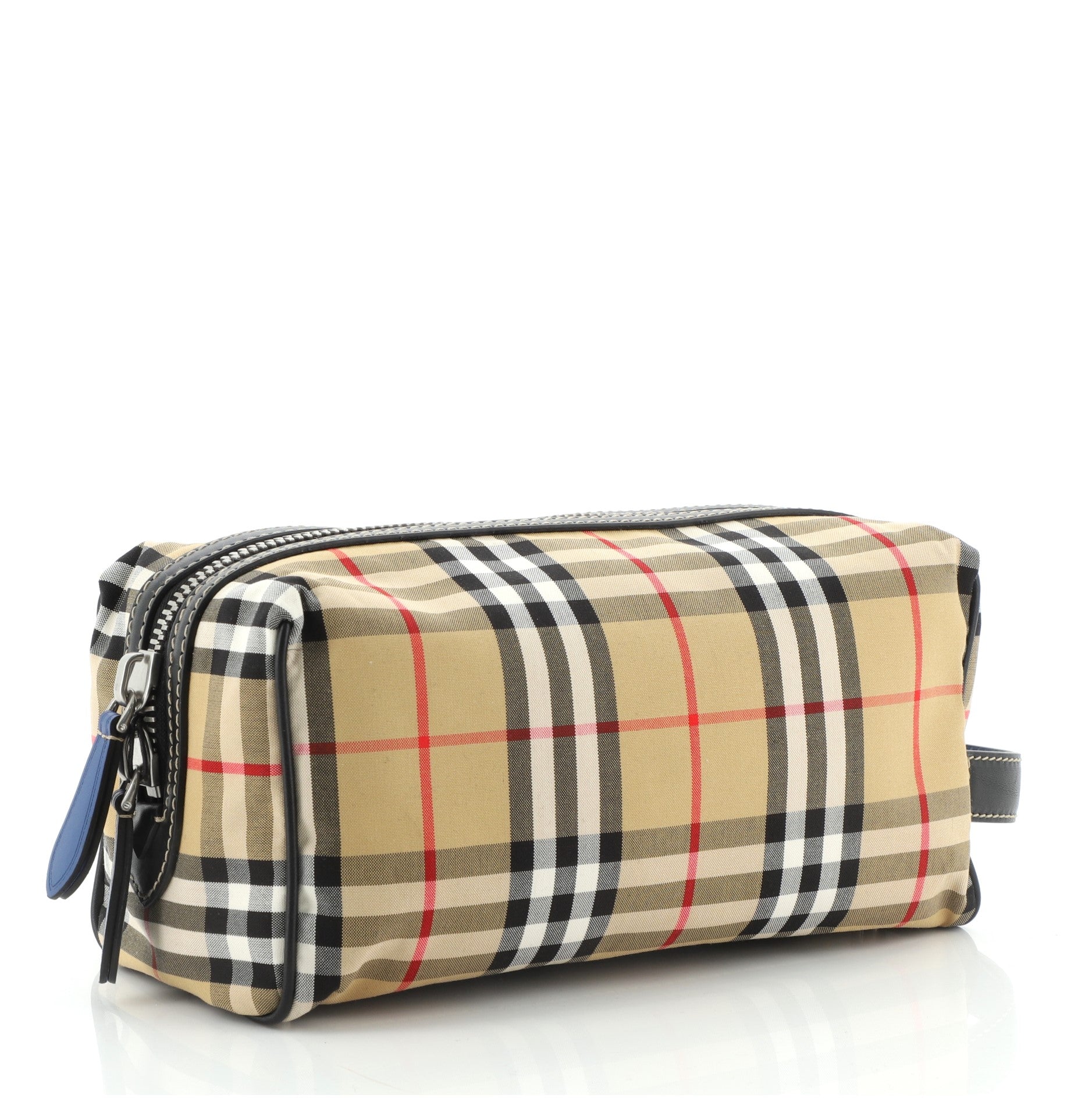 Cosmetic Pouch Vintage Check Canvas