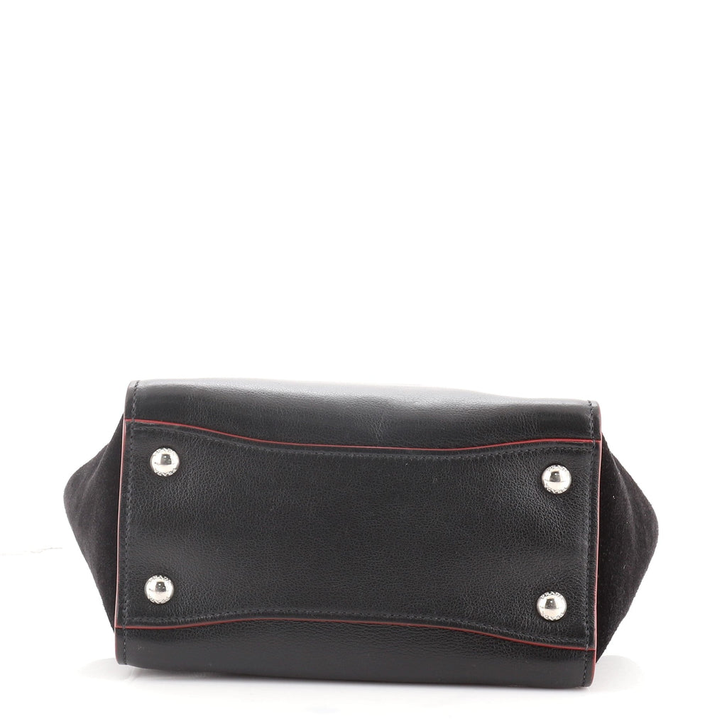 Twin Pocket Tote Glace Calf and Suede Mini