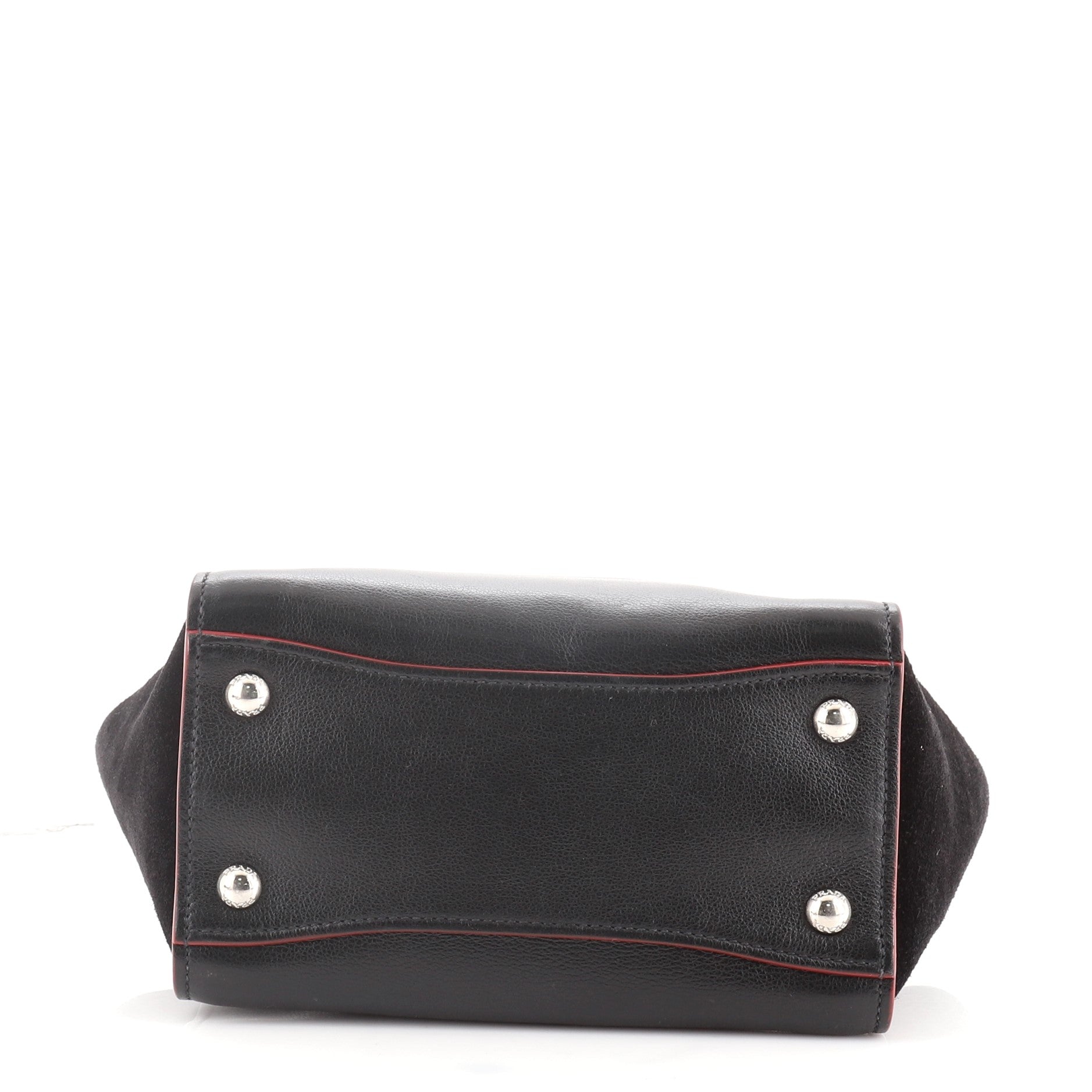 Twin Pocket Tote Glace Calf and Suede Mini