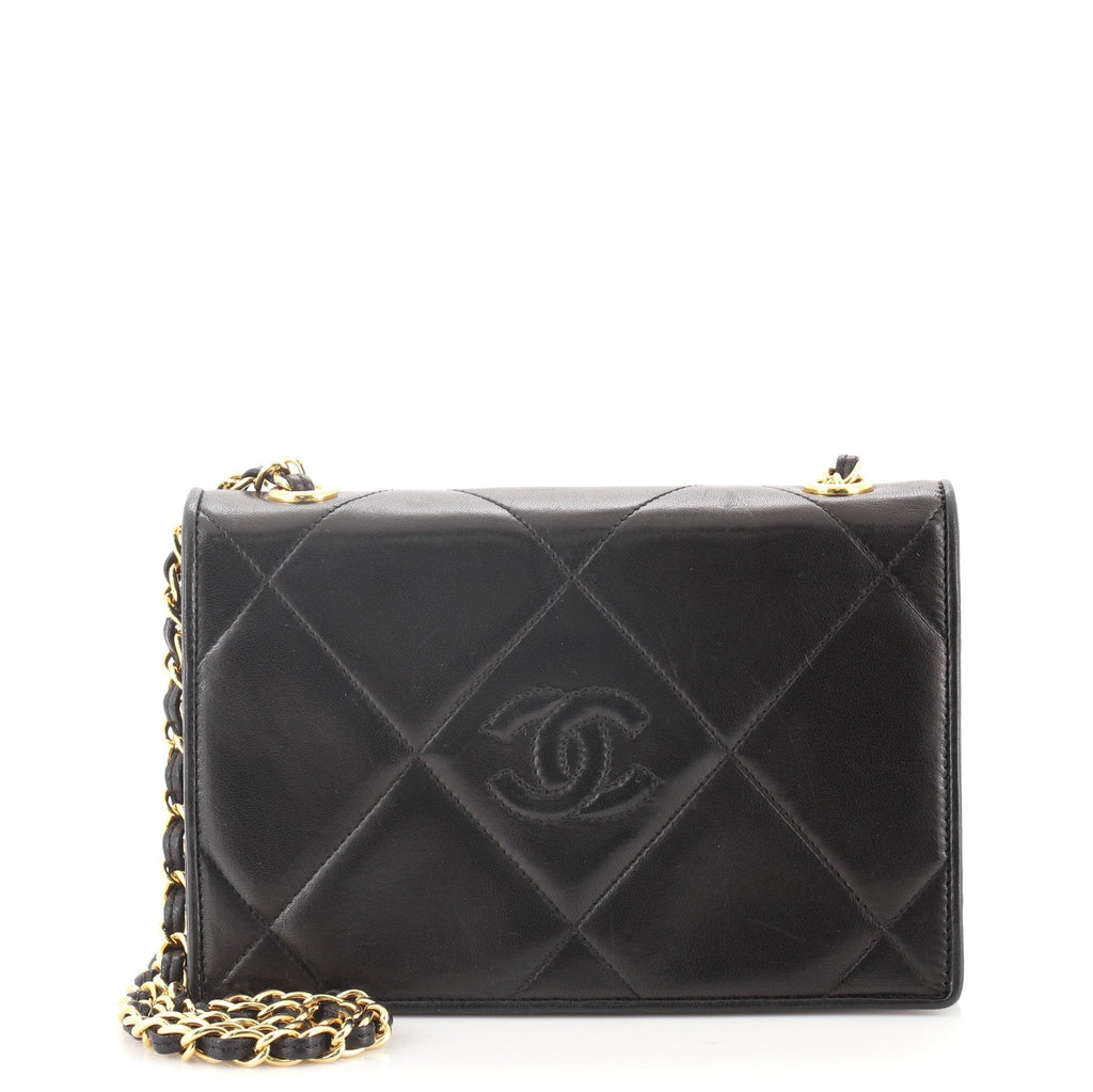 Vintage Diamond CC Chain Flap Bag Quilted Lambskin Mini