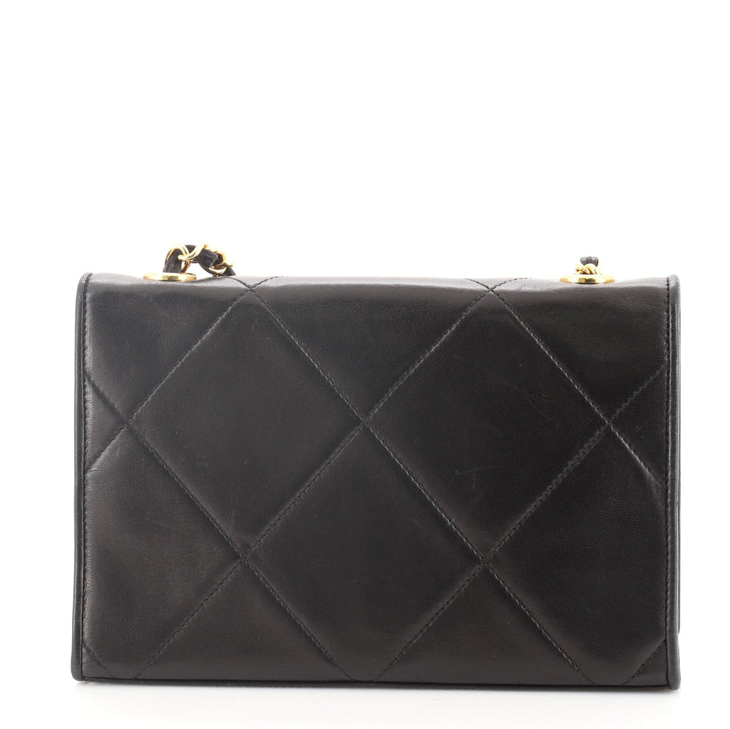Vintage Diamond CC Chain Flap Bag Quilted Lambskin Mini