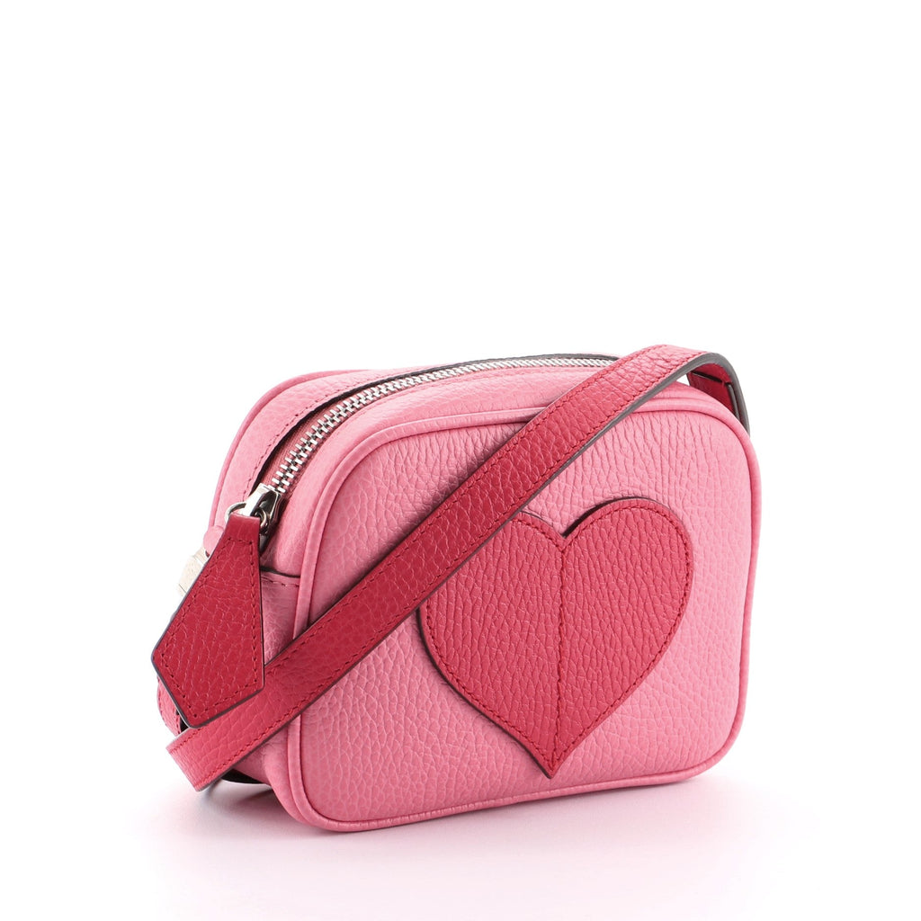 Heart Camera Bag Leather Mini
