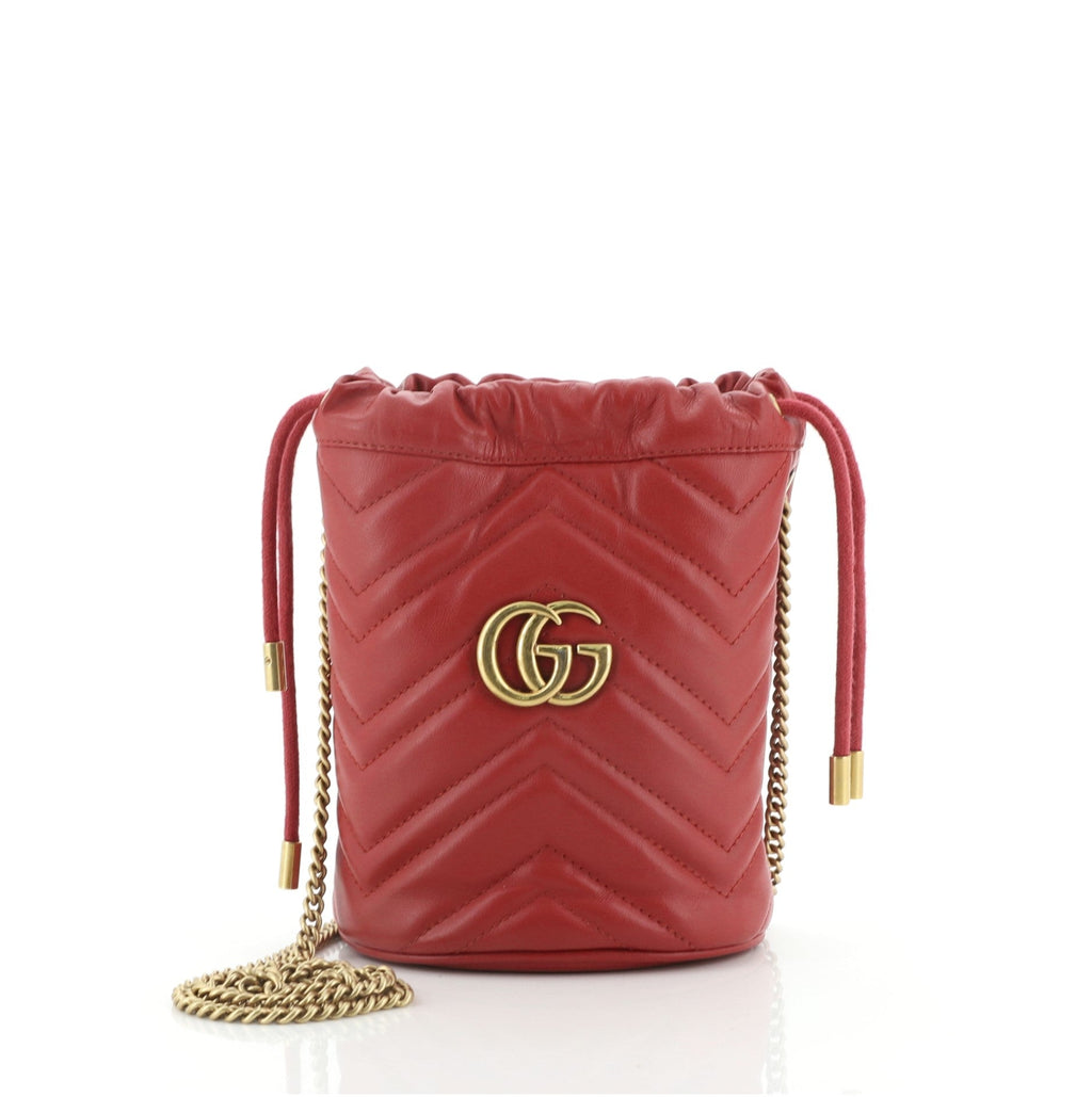 GG Marmont Bucket Bag Matelasse Leather Mini