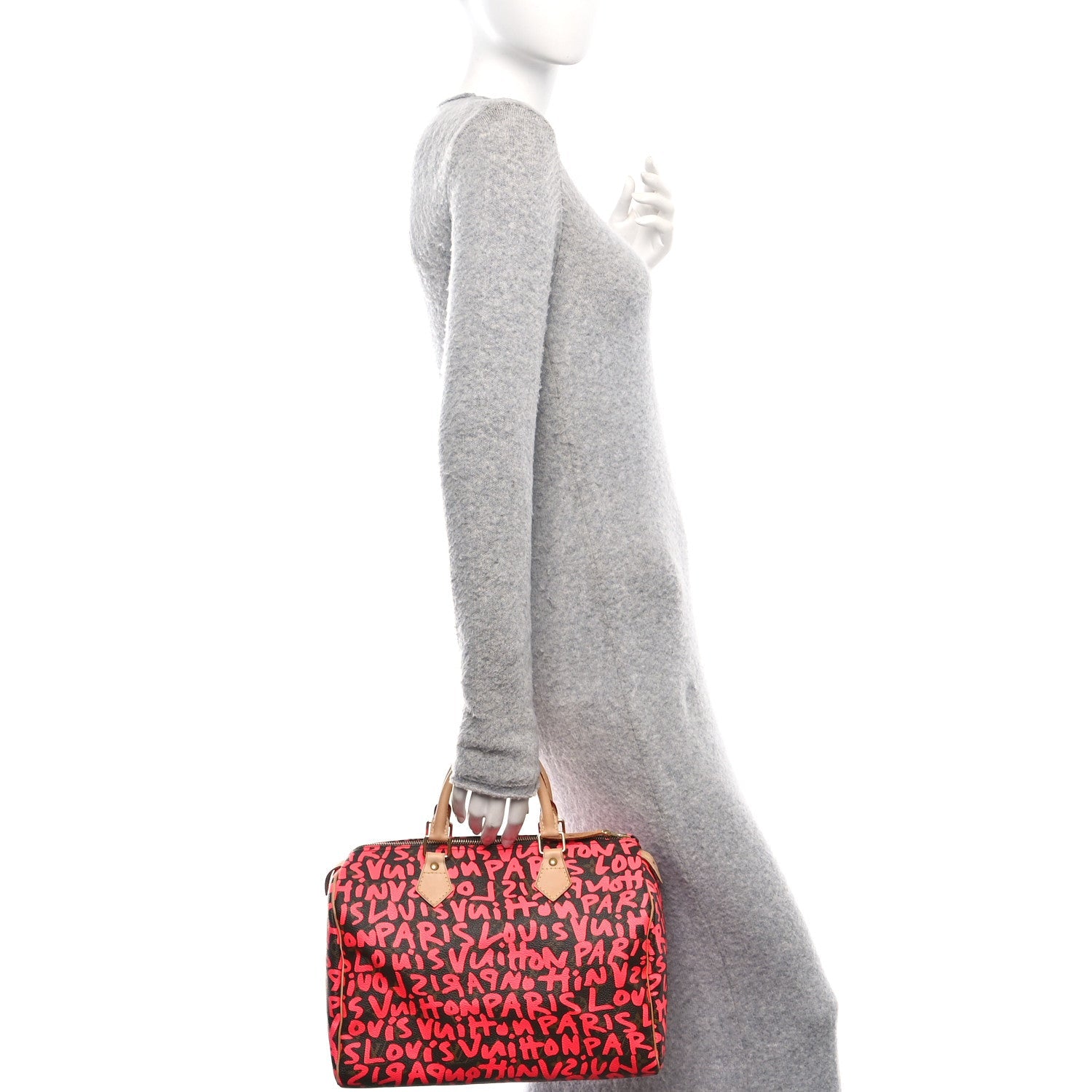 Monogram Graffiti Speedy 30 Fuchsia